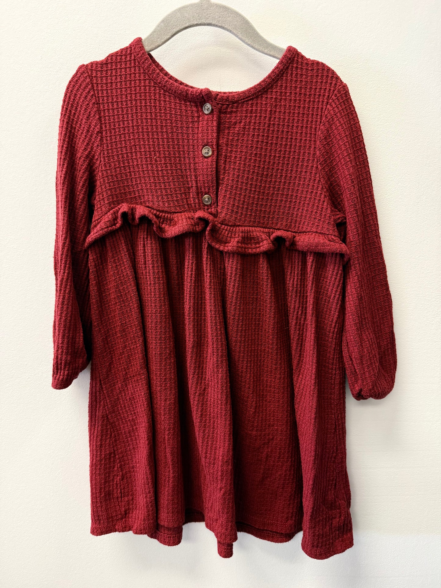 OLD NAVY RED WAFFLE KNIT DRESS SIZE 4T