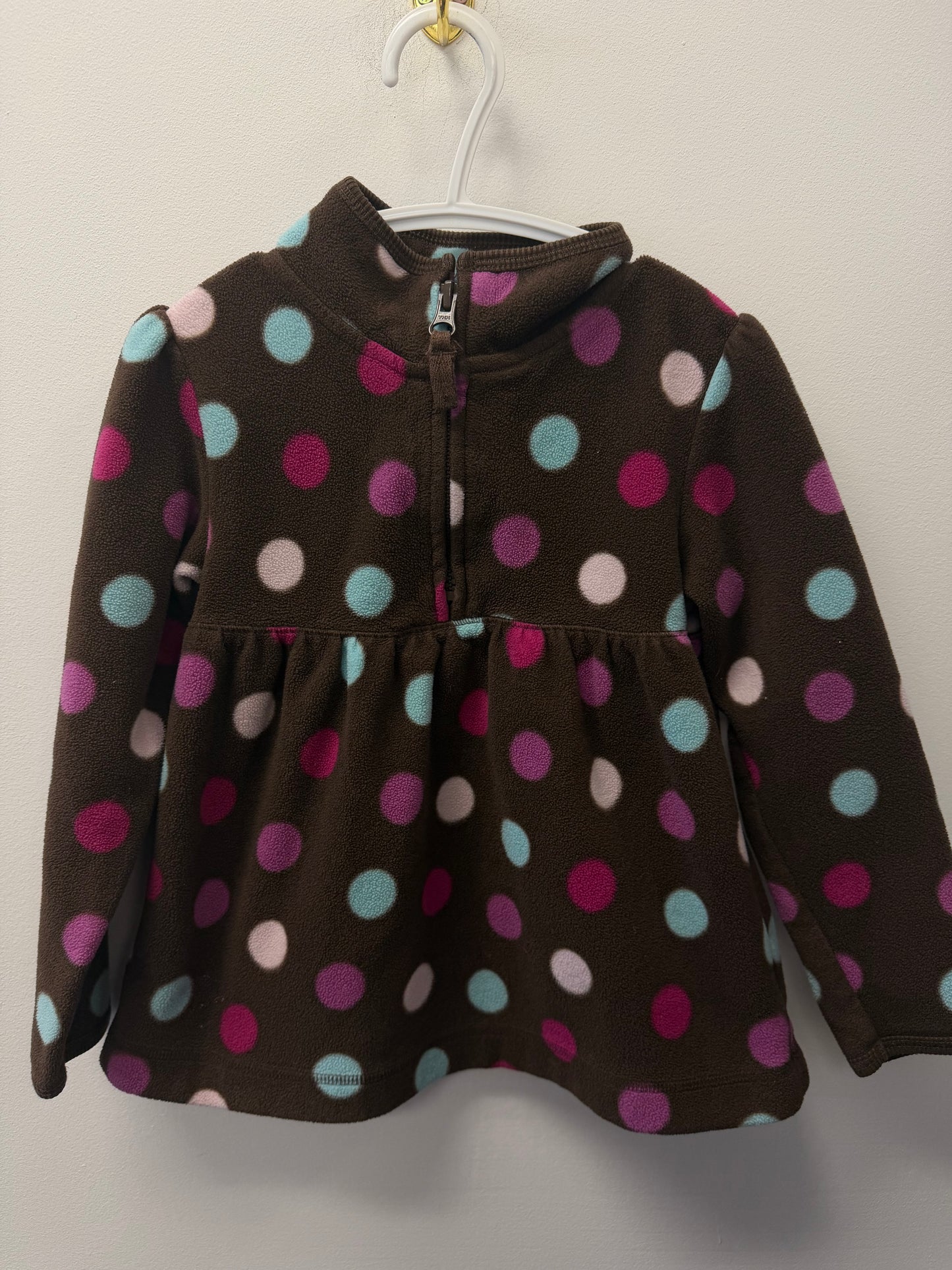 OLD NAVY FLEECE POLKA DOT PULLOVER SIZE 4T