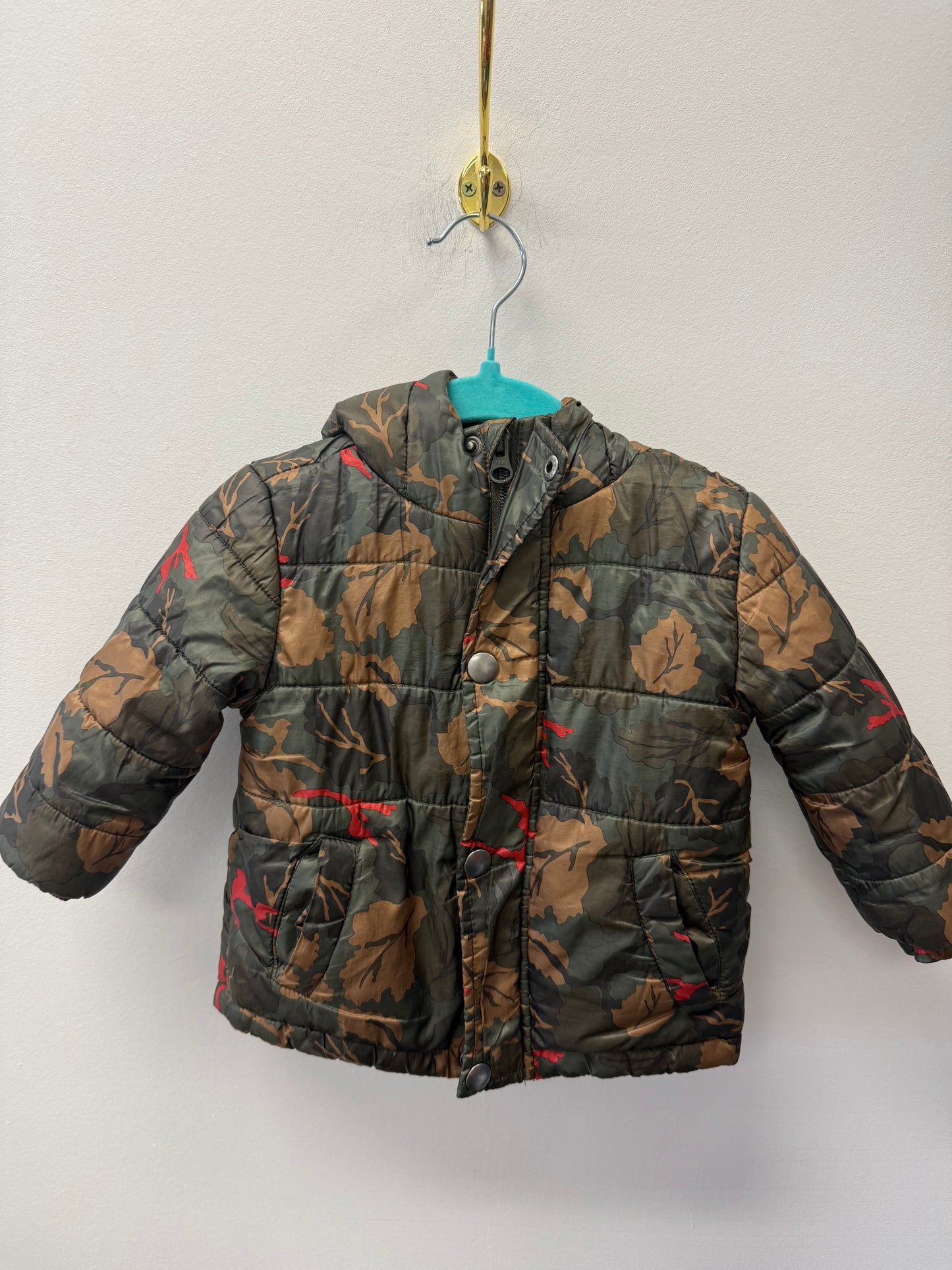 JOE FRESH LEAF CAMO PUFFER COAT SIZE 6-12M