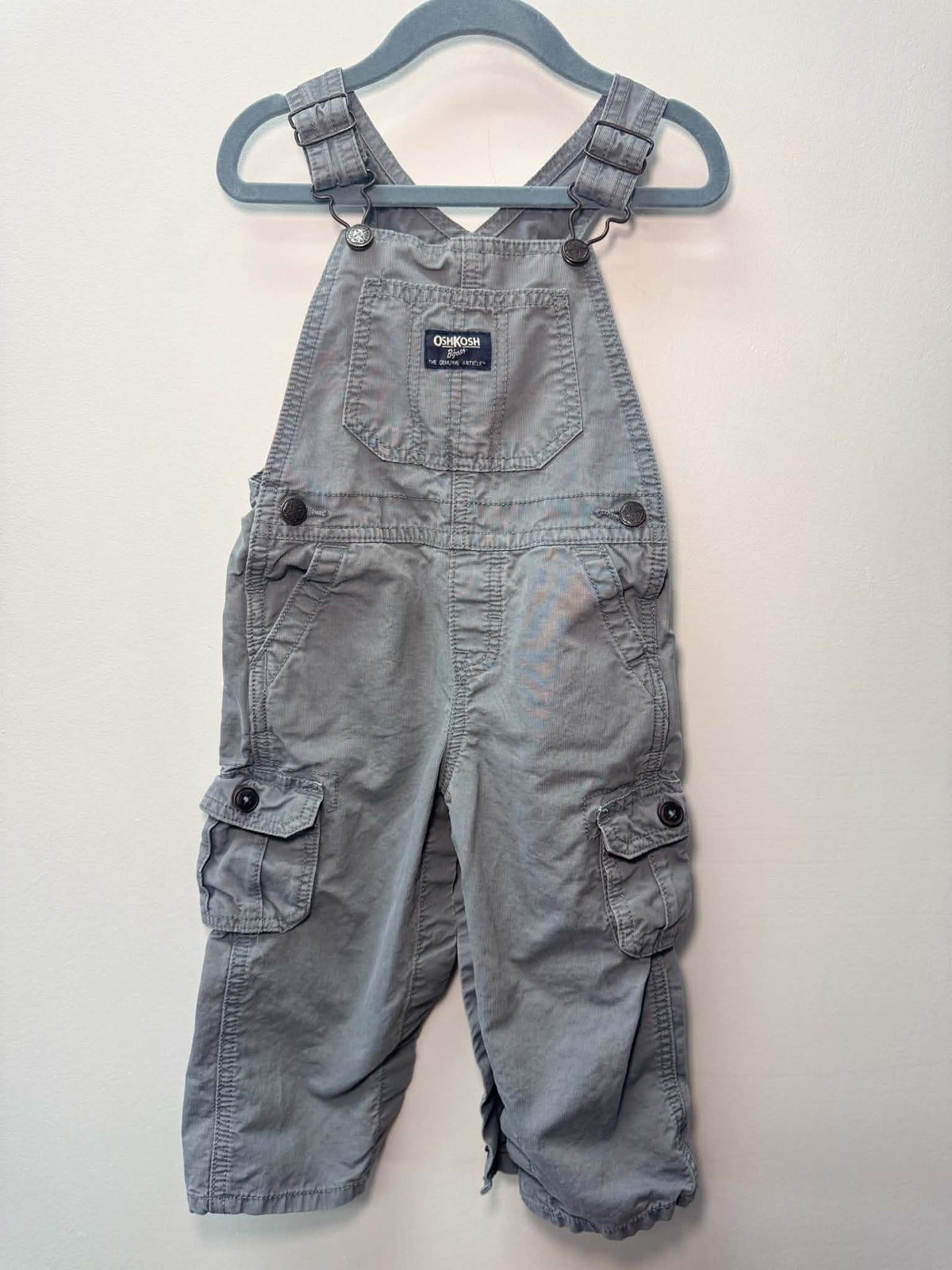 OSHKOSH GREY OVERALLS SIZE 24M