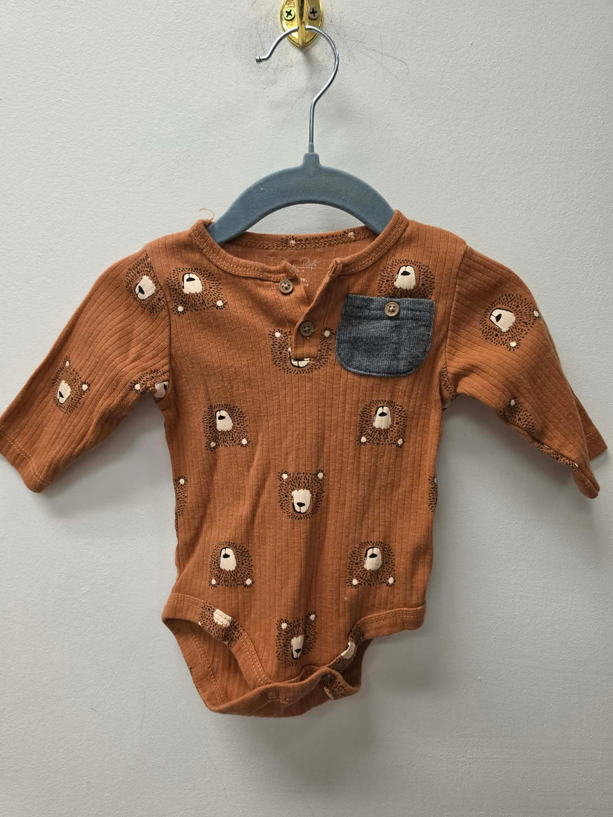 RENE ROFE BEAR ONESIE SIZE 0-3M