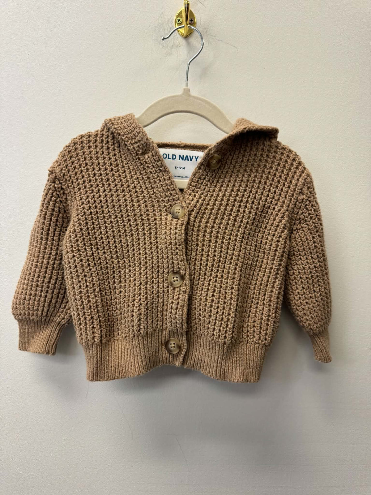 OLD NAVY KNITTED BROWN SWEATER SIZE 6-12M