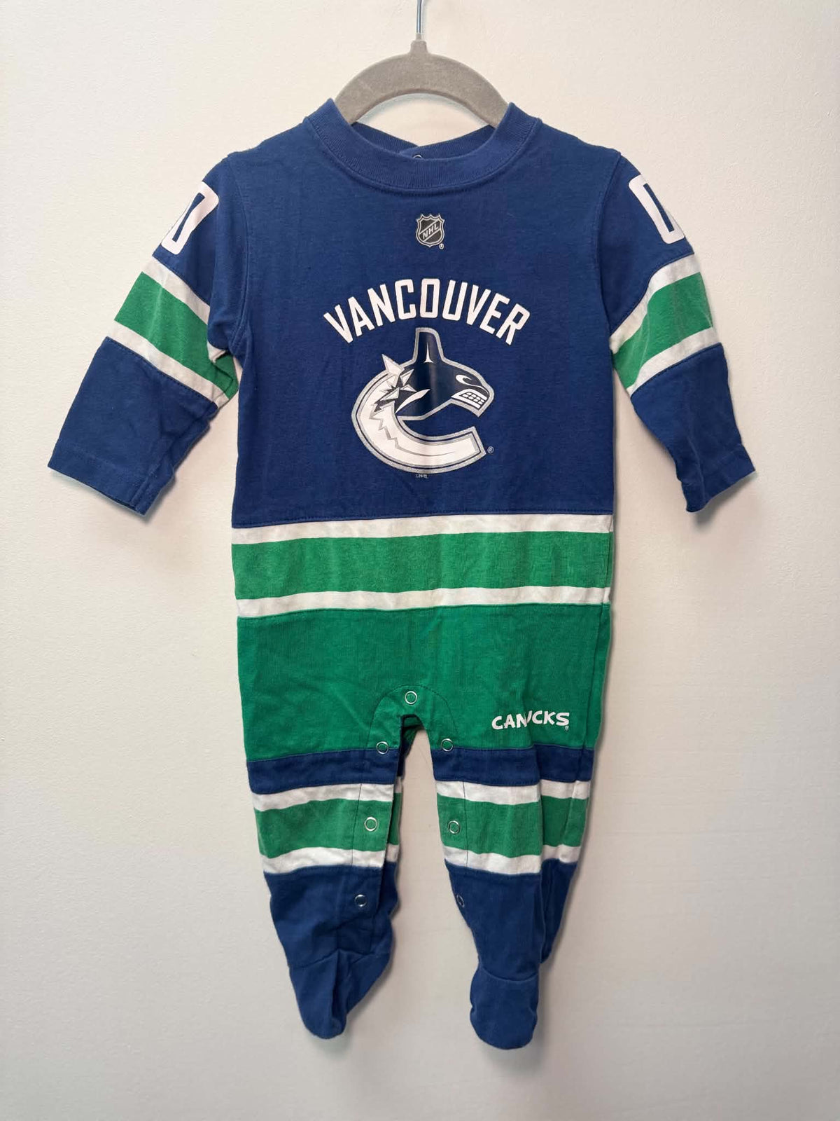NHL CANUCKS SLEEPER SIZE 3-6M