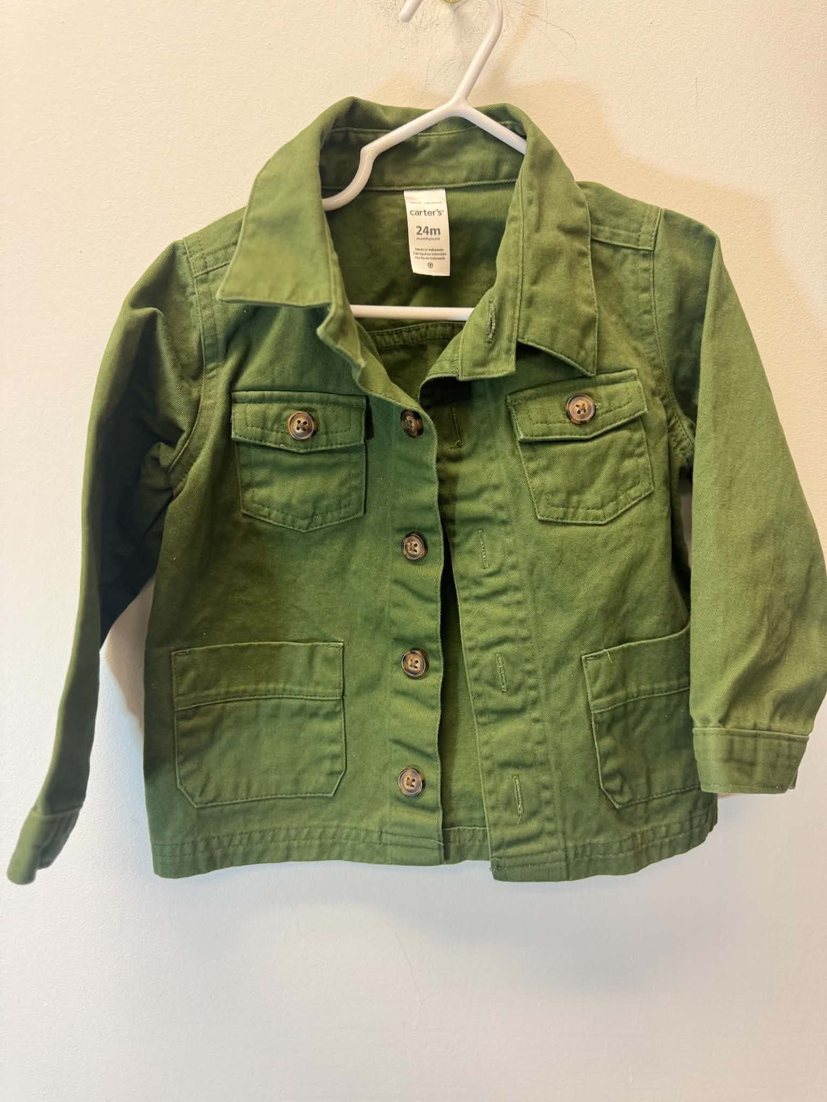 CARTERS GREEN JACKET SIZE 24M