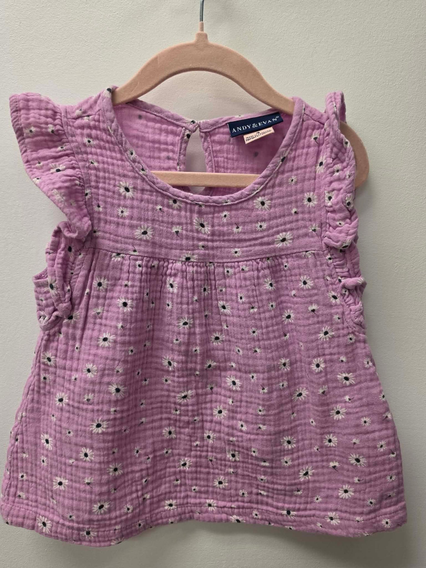 ANDY & EVAN FLORAL LINEN SHIRT SIZE 4T