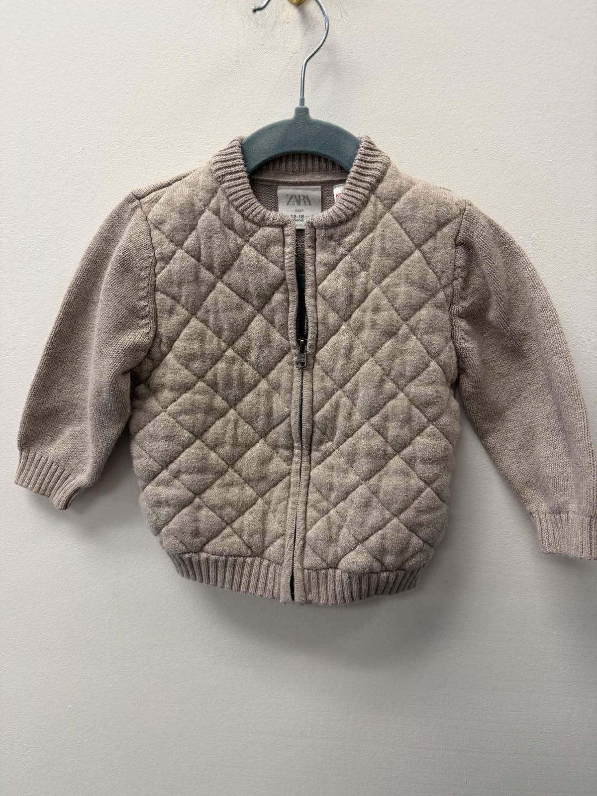 ZARA QUILTED SWEATER SIZE 12-18M