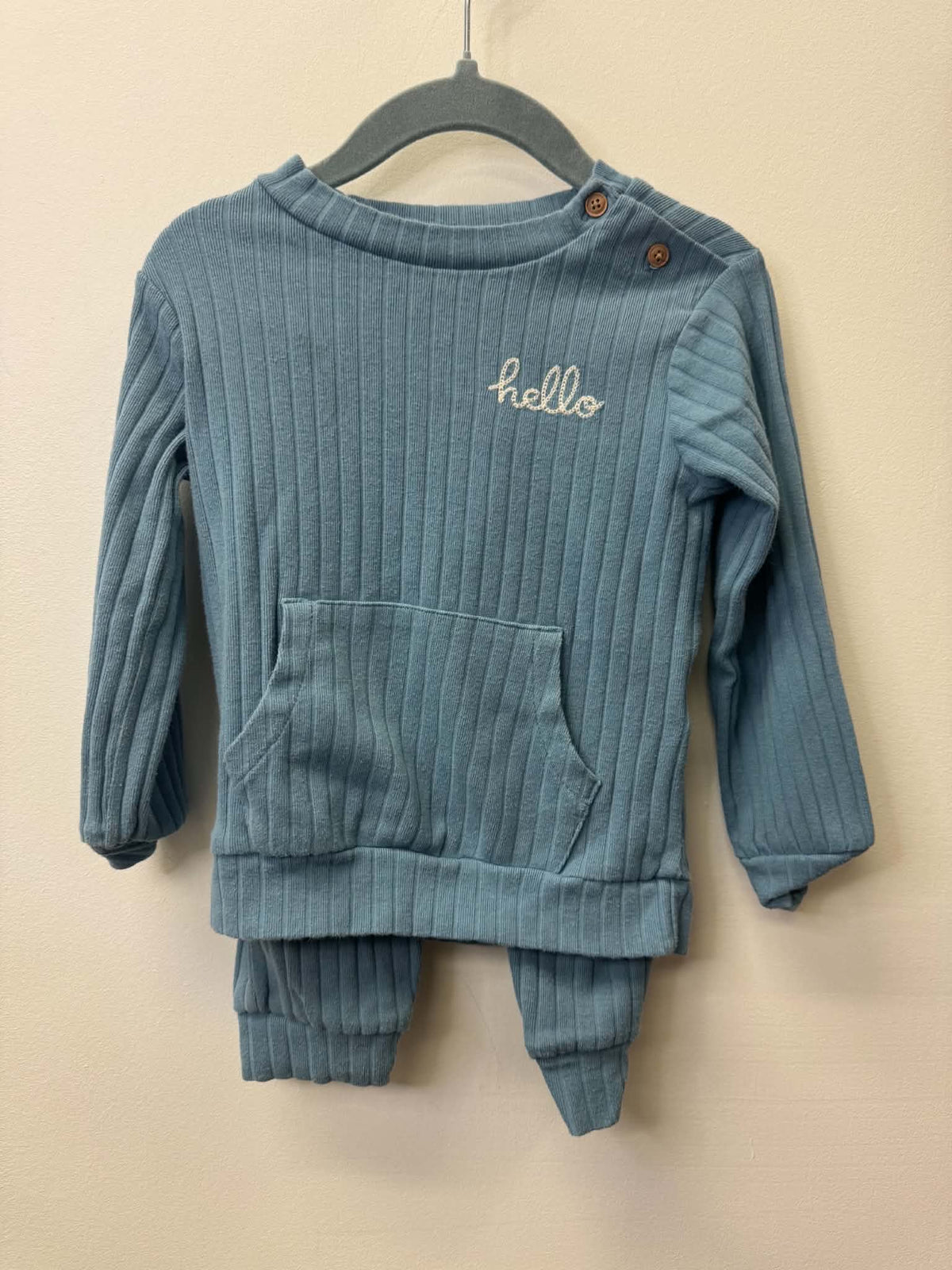 HUGGIES 2 PIECE "HELLO" OUTFIT SIZE 24M