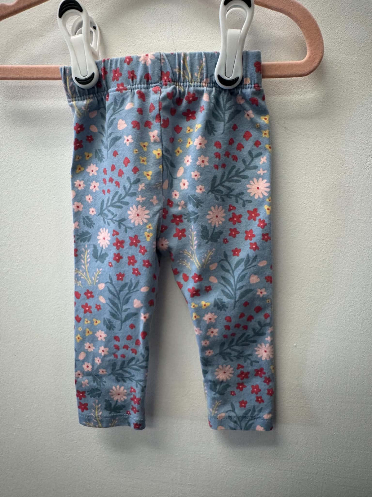 JOE FRESH BLUE FLORAL LEGGINGS SIZE 3-6M