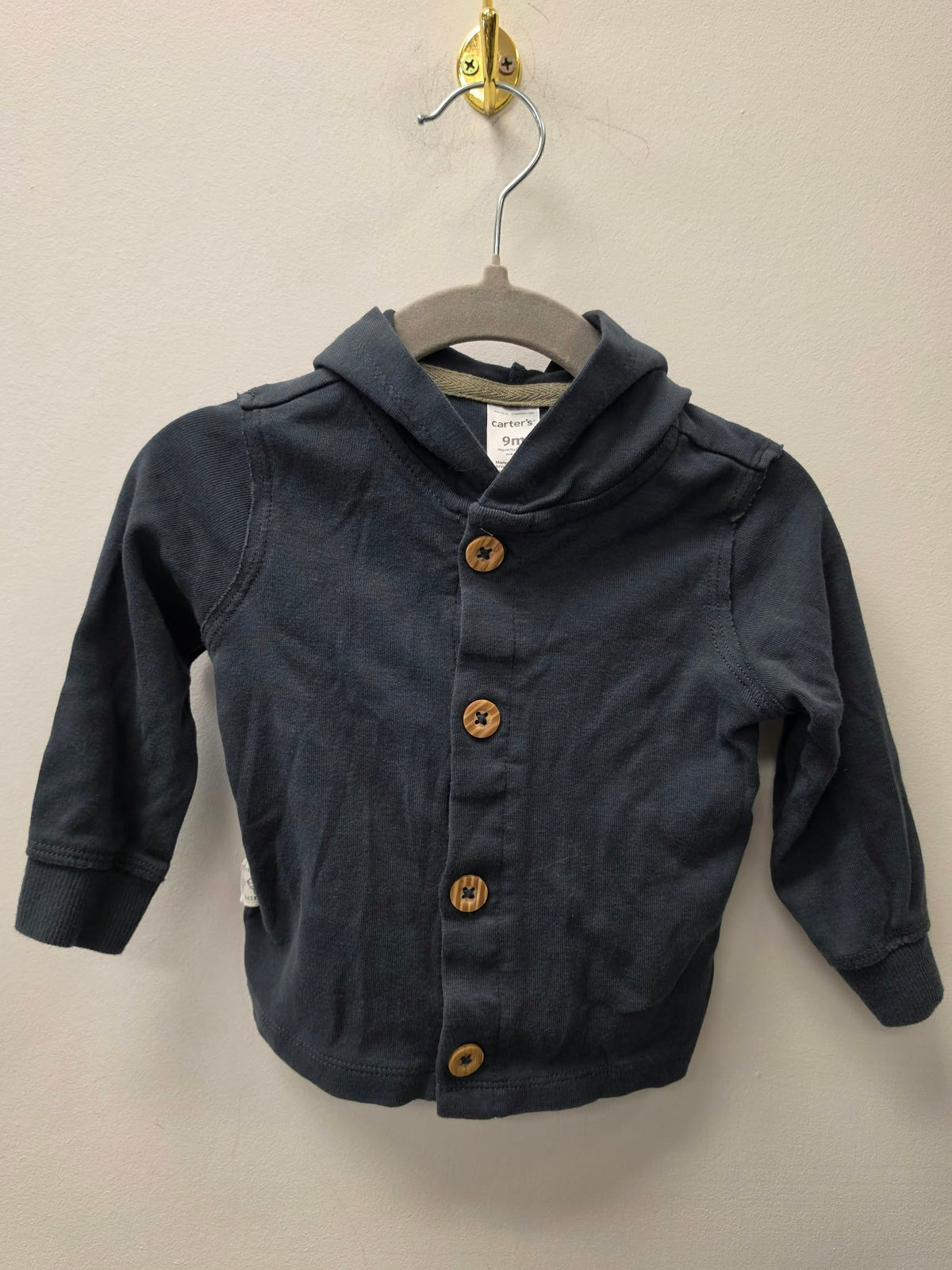 CARTERS BROWN BUTTON SWEATER SIZE 9M
