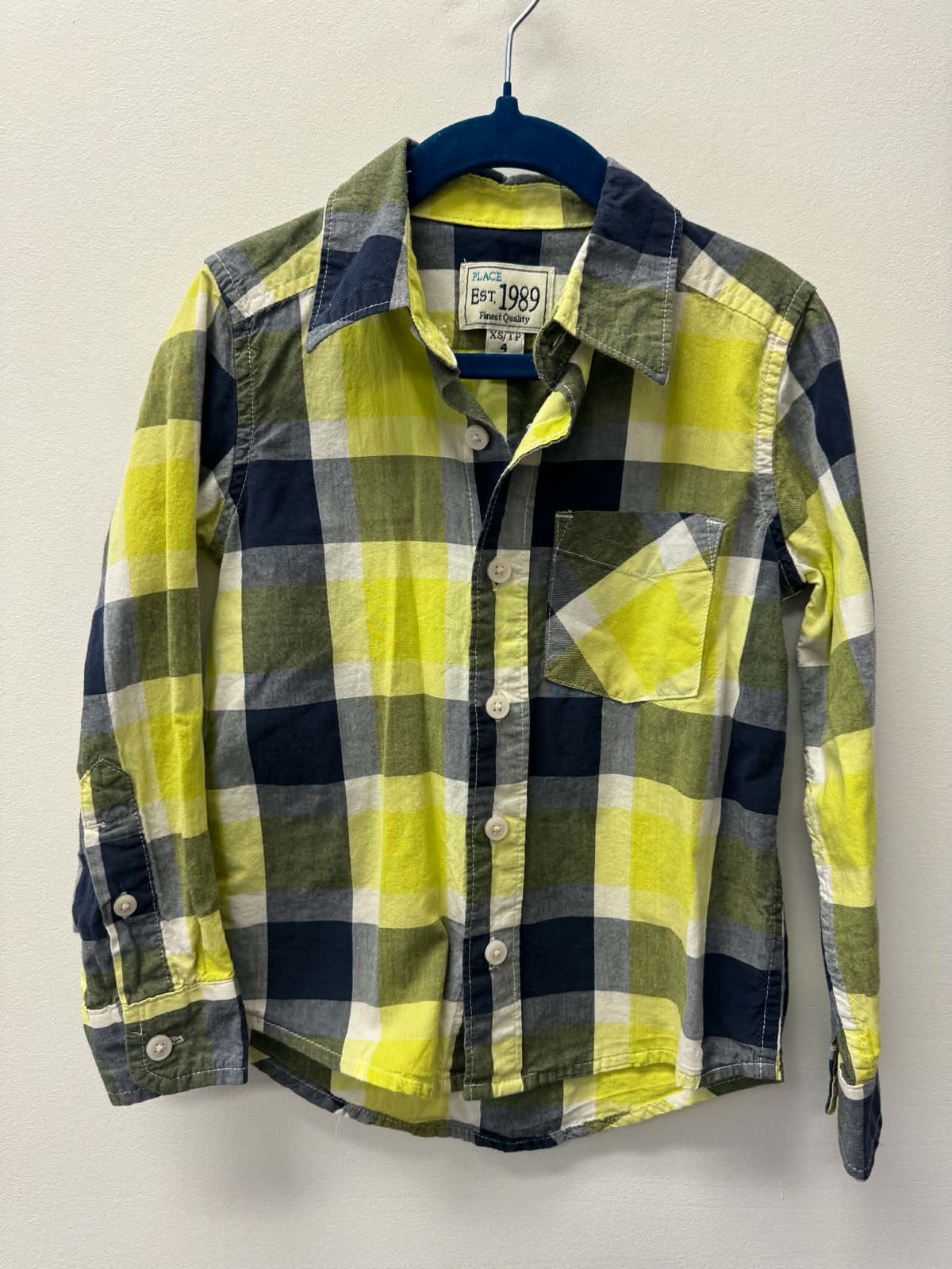 CHILDRENS PLACE YELLOW PLAID SIZE 4T
