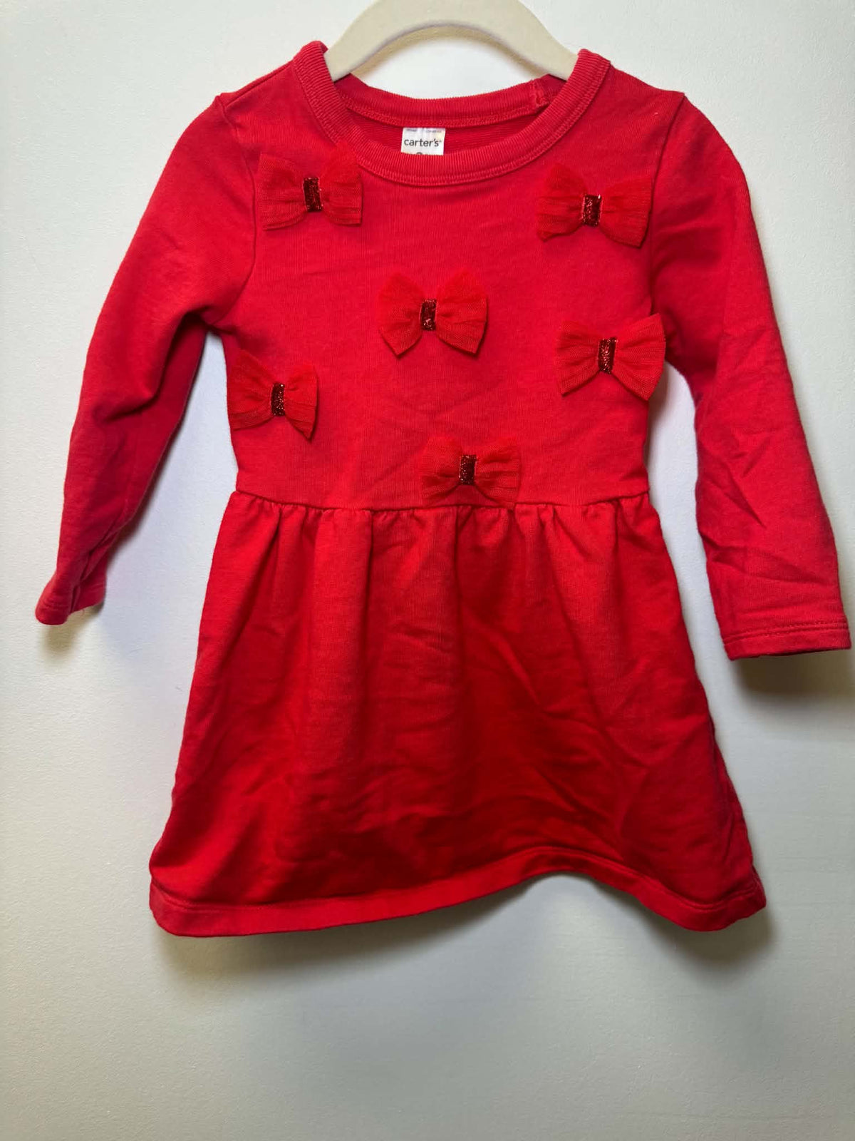 CARTERS RED BOW DRESS SIZE 2T