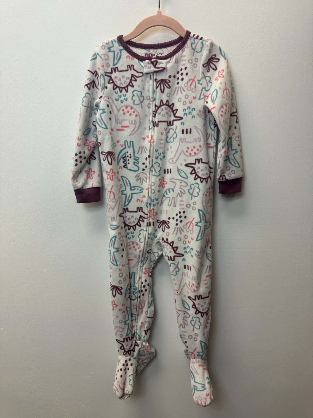 CARTERS FLEECE DINO SLEEPER SIZE 2T