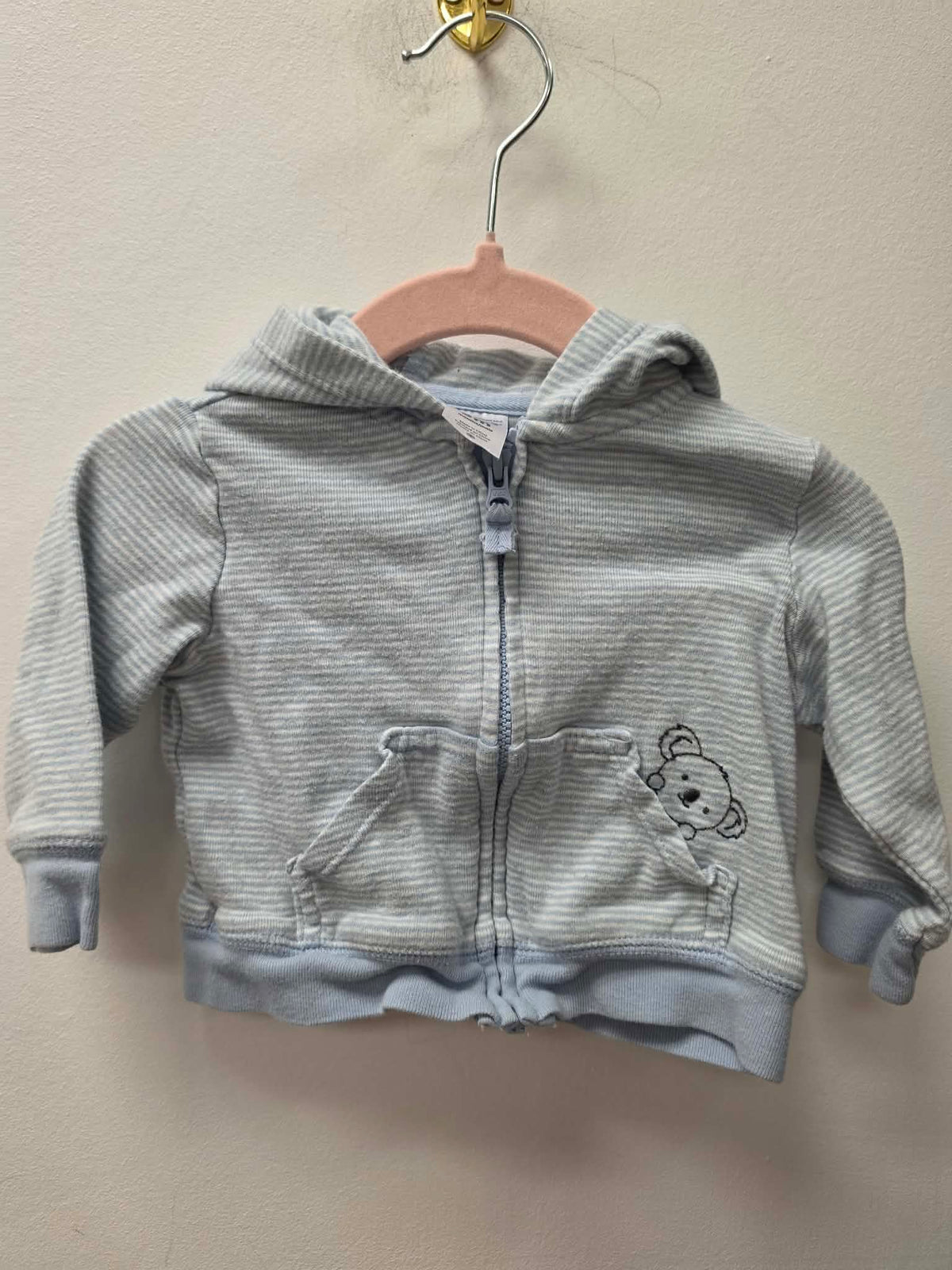 CARTERS STRIPPED BEAR SWEATER SIZE 3M