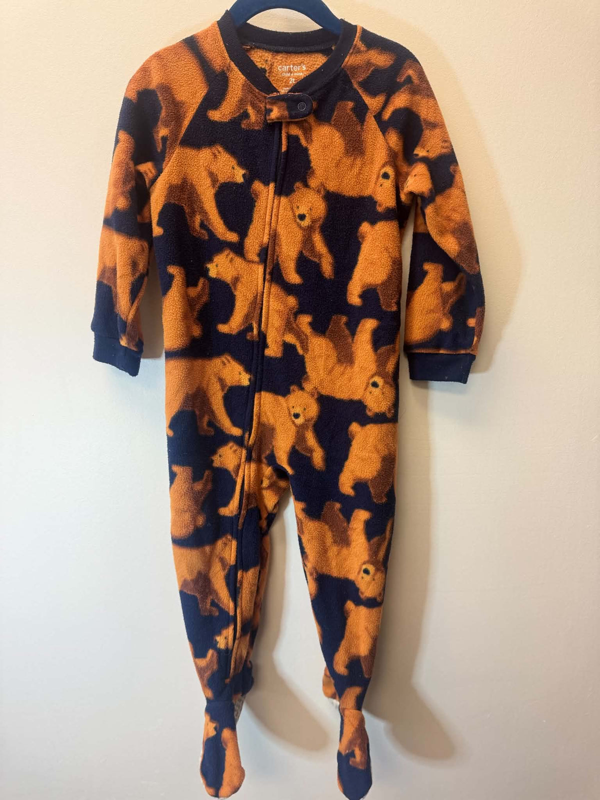 CARTERS FLEECE BEAR SLEEPER SIZE 2T