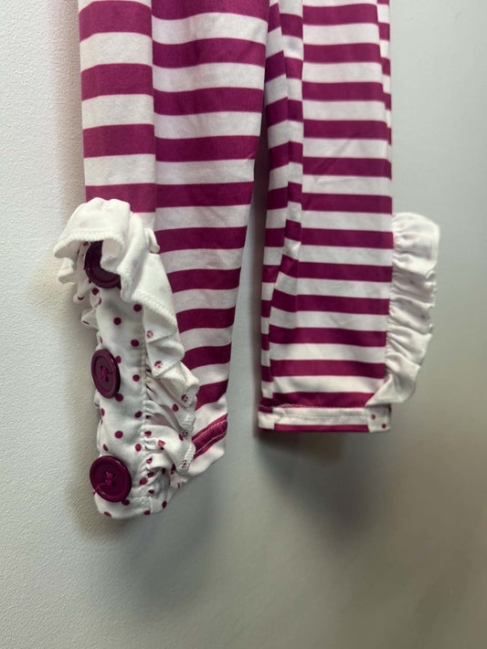 STRIPPED BUTTON BOTTOM LEGGINGS SIZE 2-3T