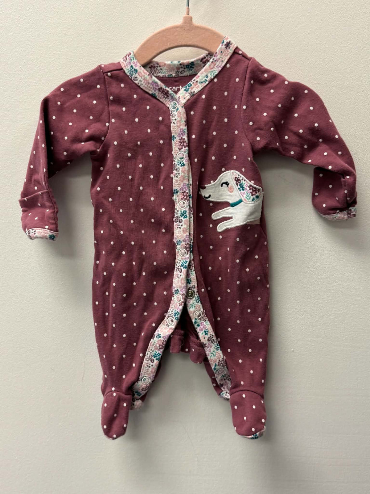 CARTERS POLKA DOT NEWBORN SLEEPER