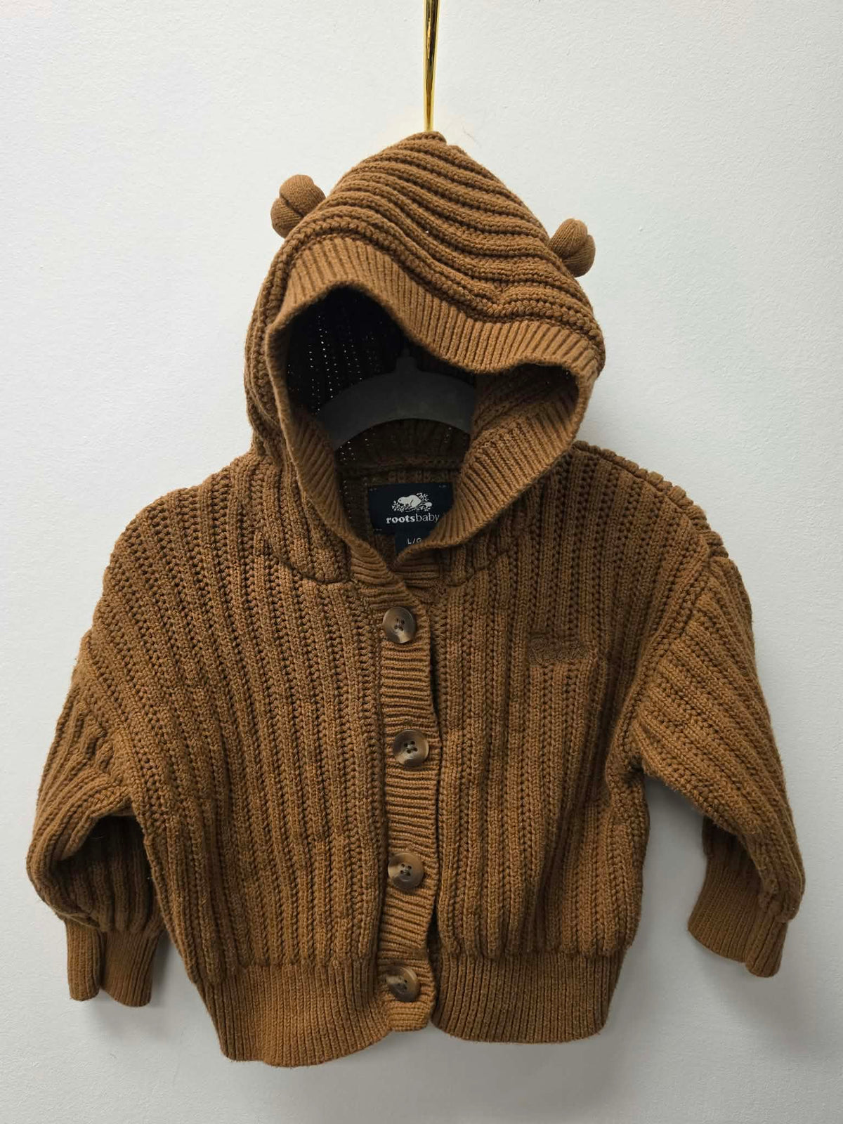 ROOTS KNITTED HOODED SIZE 12-18M