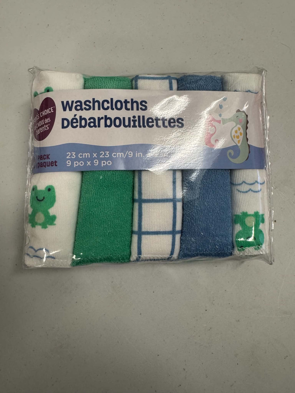 NEW PARENTS CHOICE 10 PACK OF WASH CLOTHS