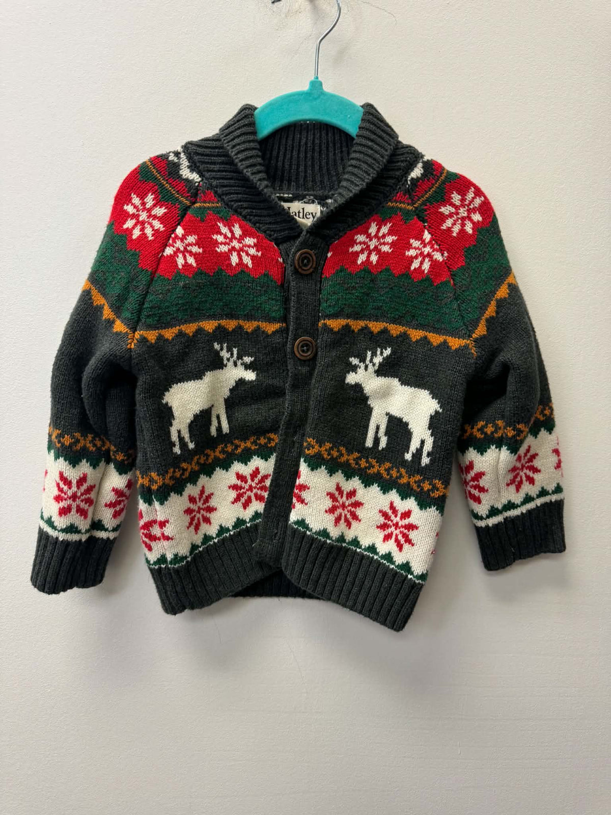 HATLEY KNIT MOOSE SWEATER SIZE 18-24M