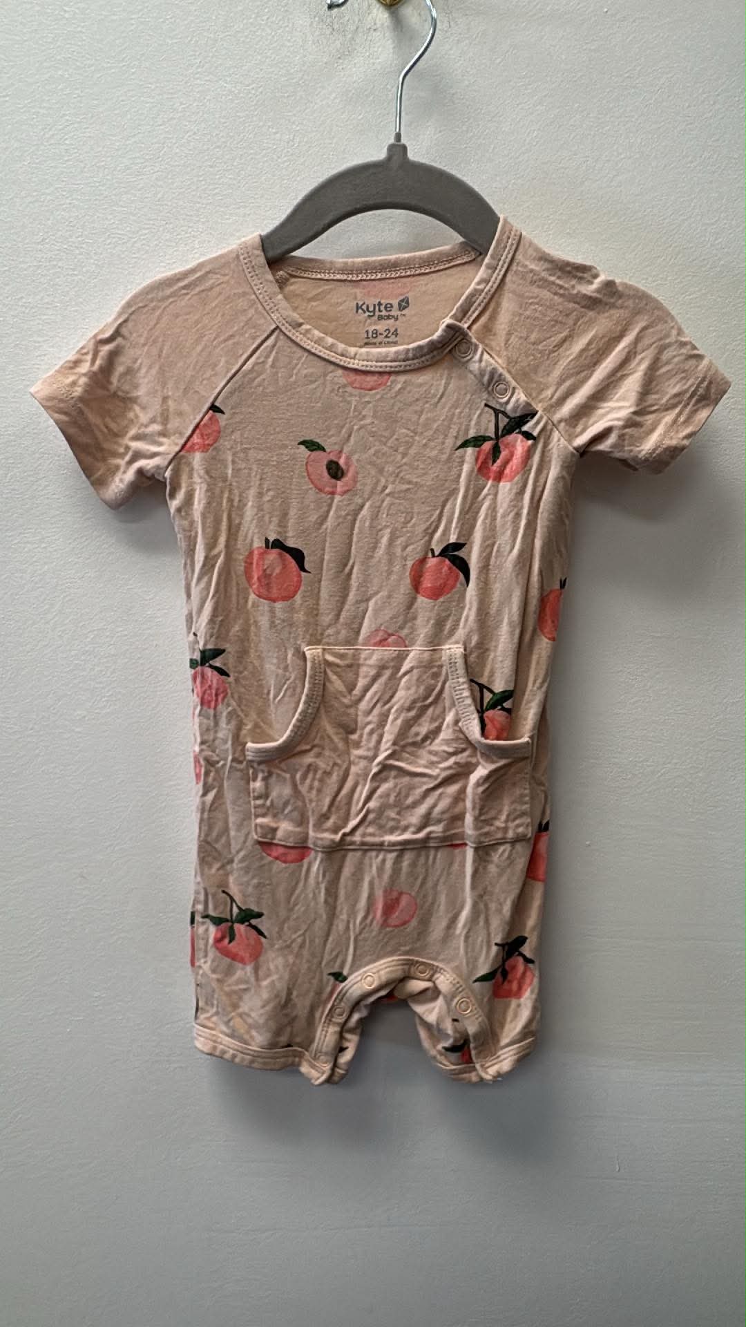 KYTE PEACH SHORTALL SIZE 18-24M