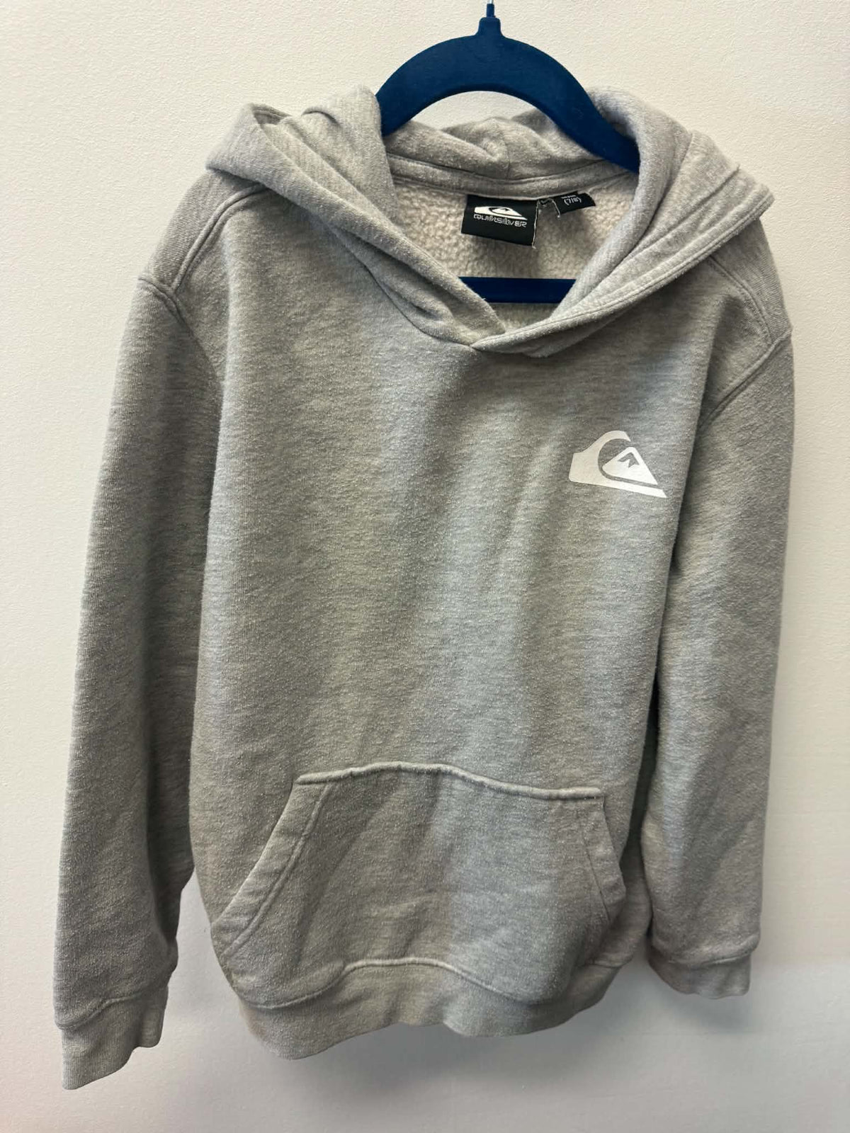 QUIKSILVER GREY HOODIE SIZE 7-8