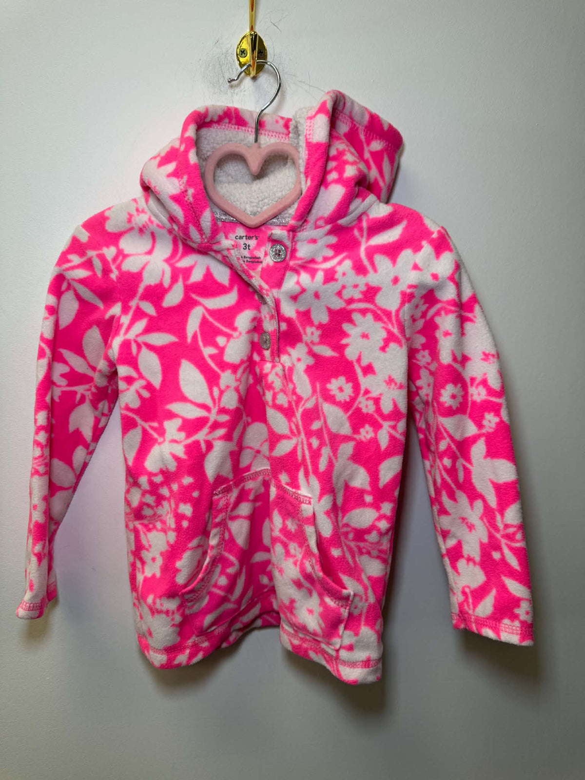 CARTERS FLEECE PINK PULLOVER SIZE 3T
