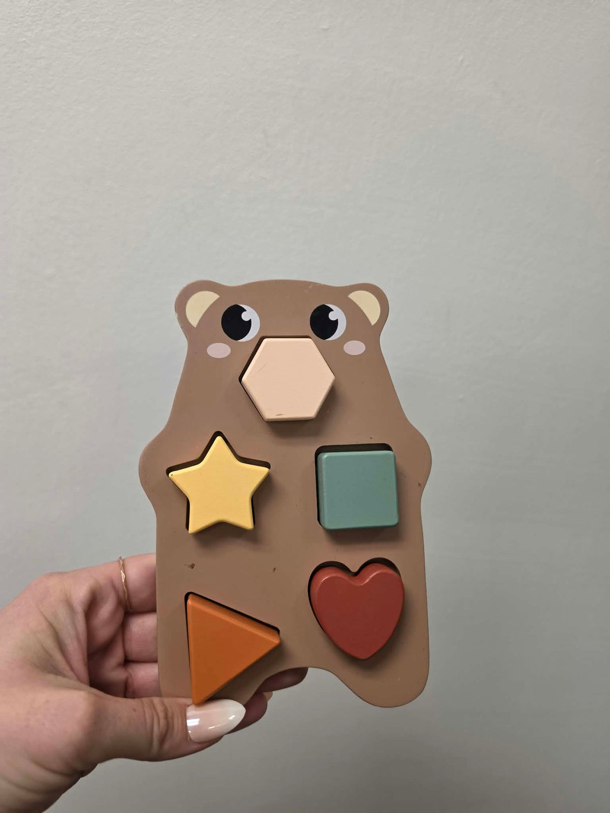 WOODEN BLOCKS BEAR SHAPES TOY