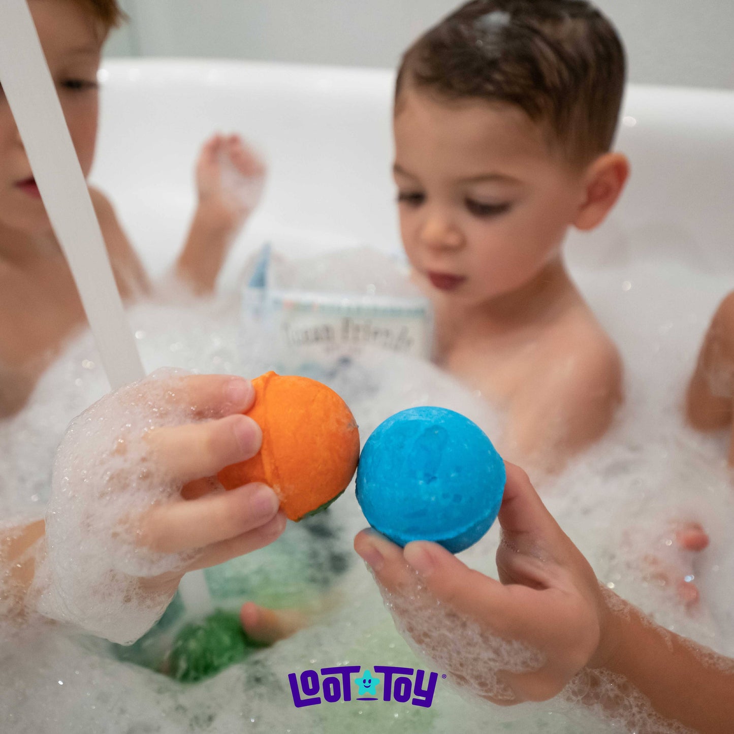 Bath Squiggler bath bombs with toy