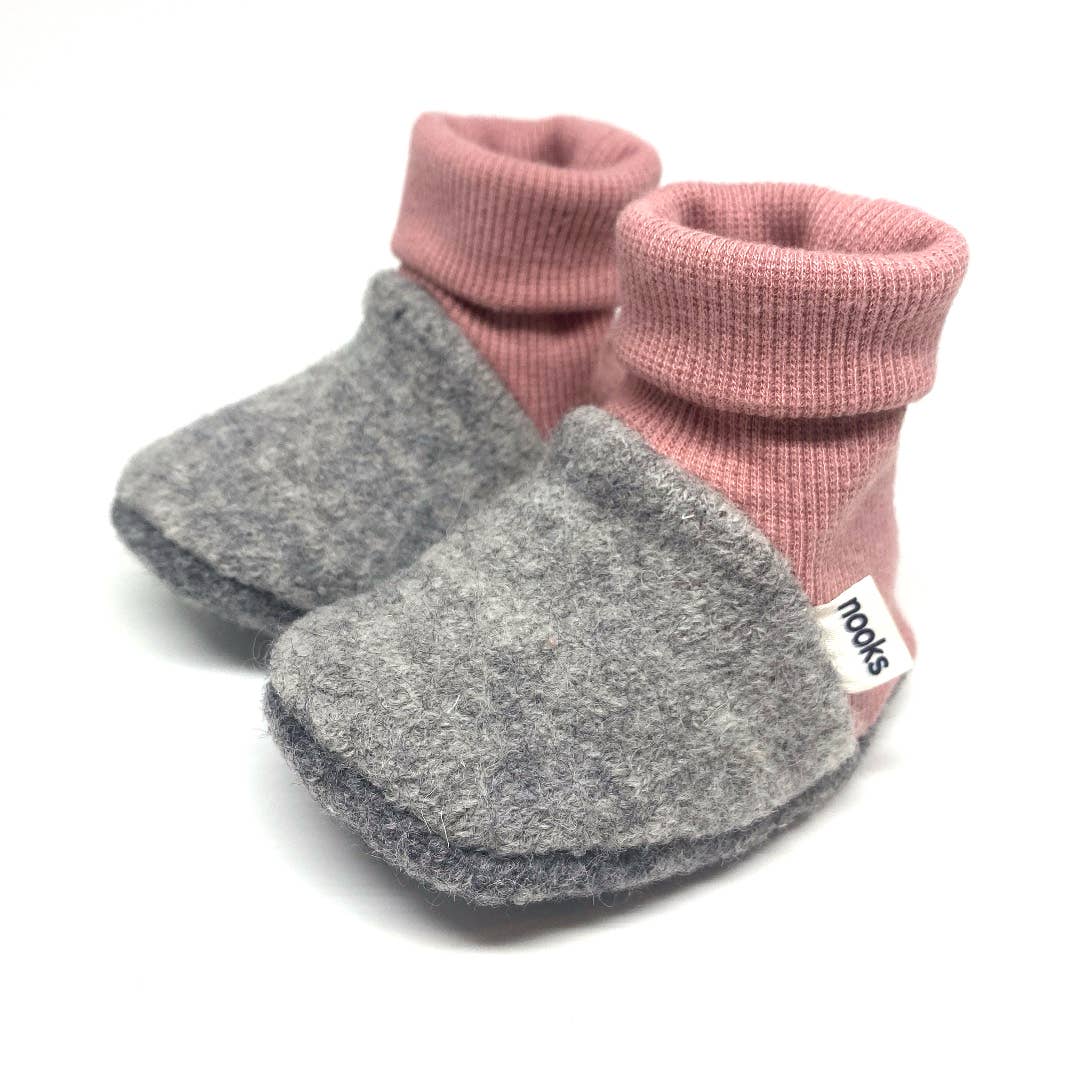 NOOKS Pre-Walking Soft Wool Booties