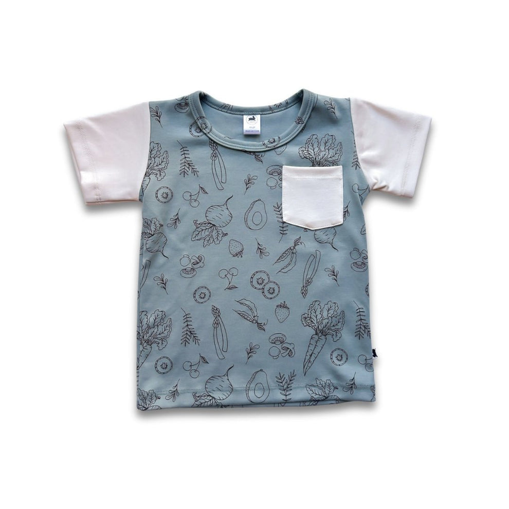 LITTLE & LIVELY BAMBOO POCKET T-SHIRT (VEGGIES)