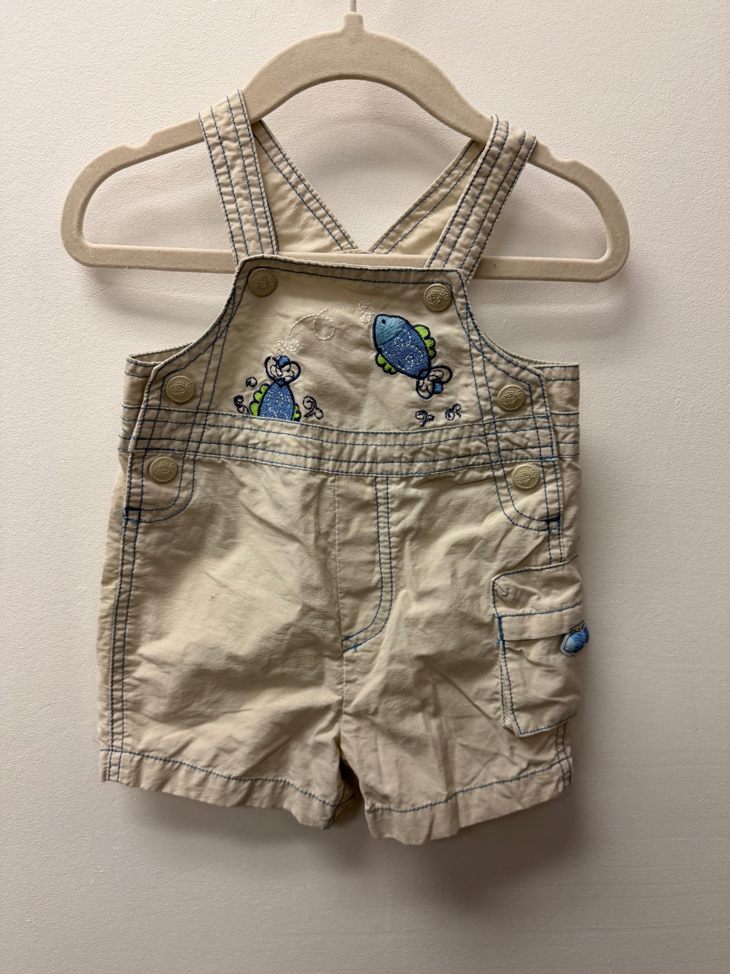 VINTAGE CHILDREN’S PLACE FISH SHORTALLS 0-3M