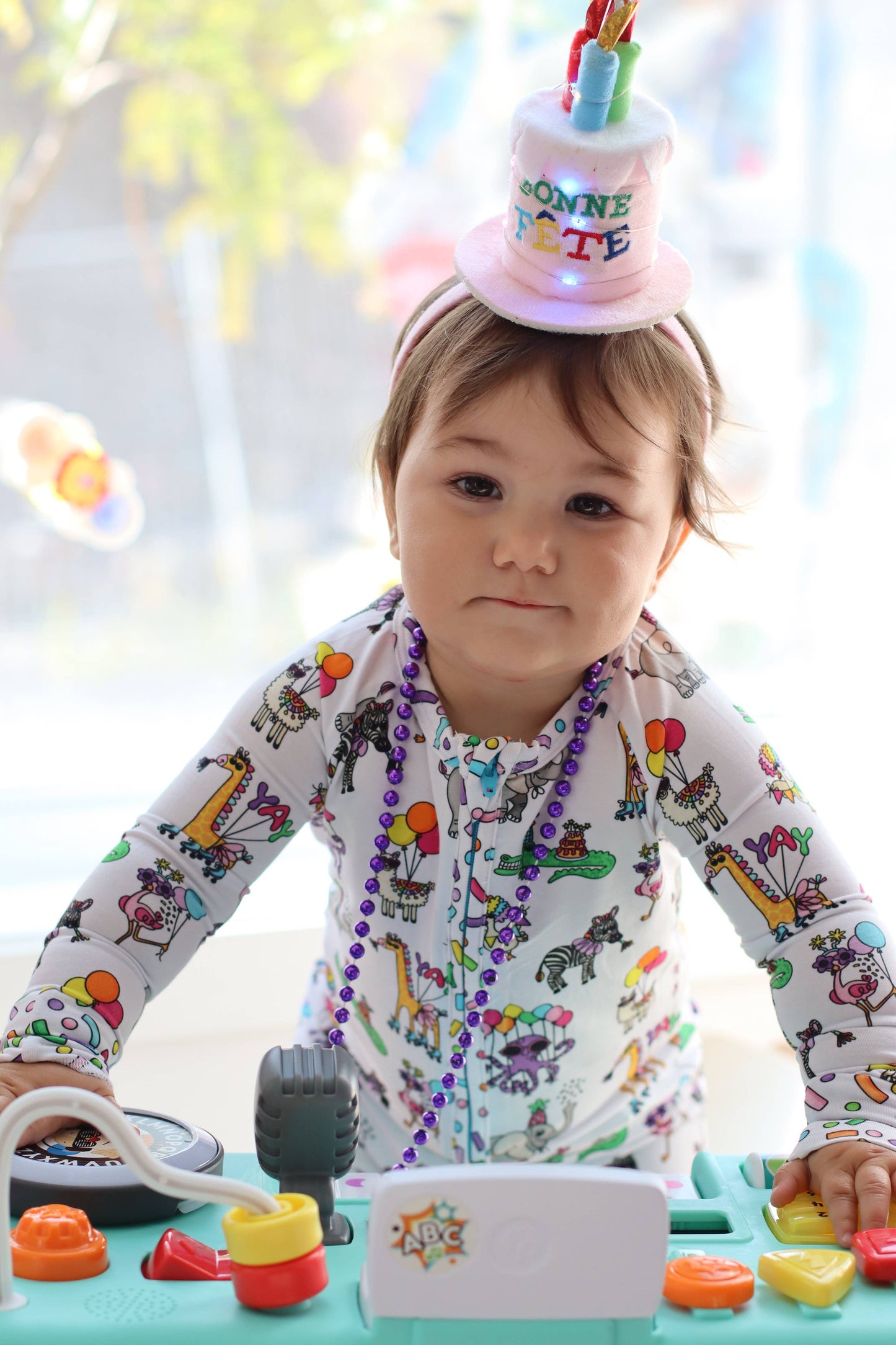 Love & Grace Party in my pjs zip romper