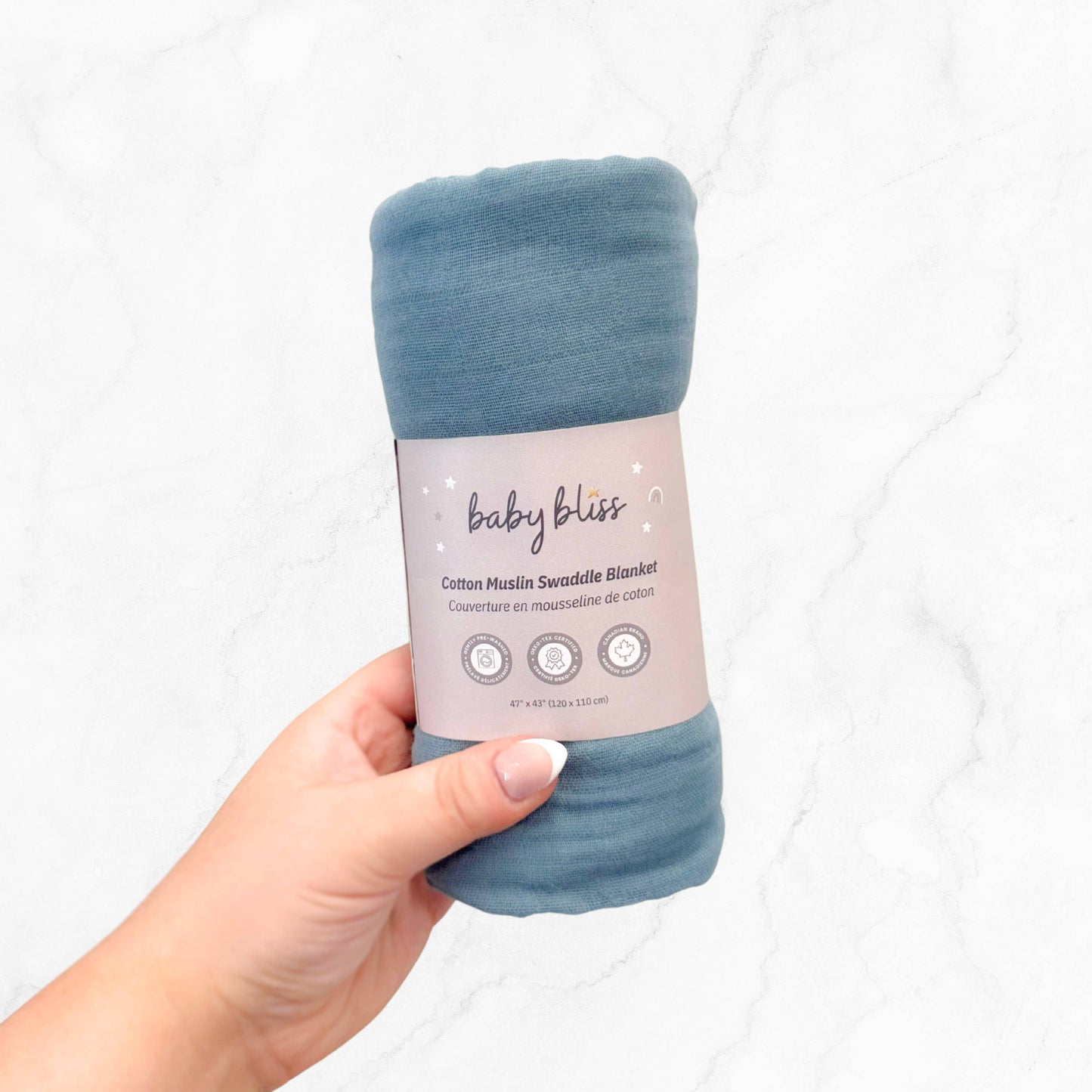 BABY BLISS  Muslin Cotton Swaddle Blanket - Large