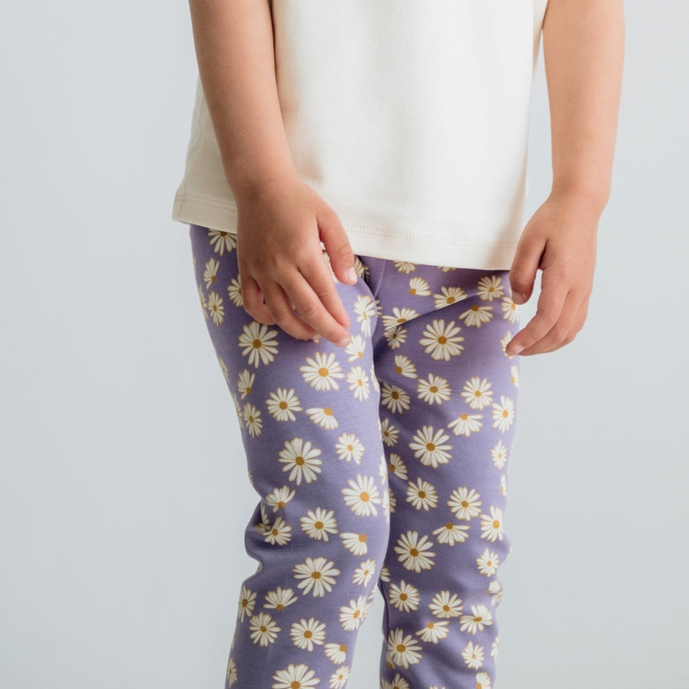 LITTLE & LIVELY BAMBOO LEGGINGS (PURPLE DAISY)