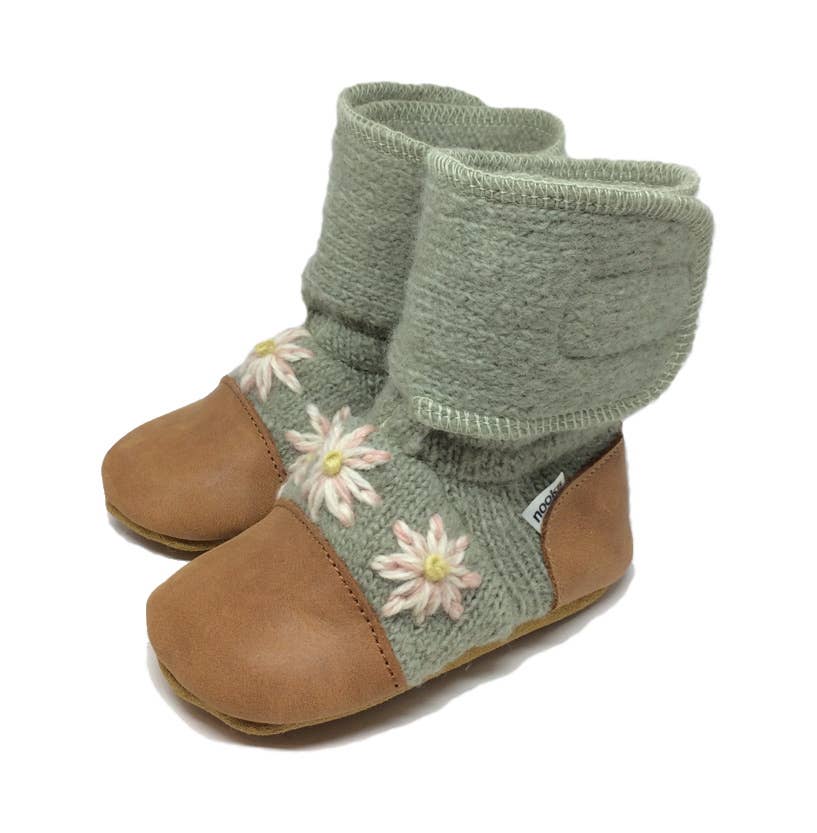 NOOKS Sage Felted Wool Booties