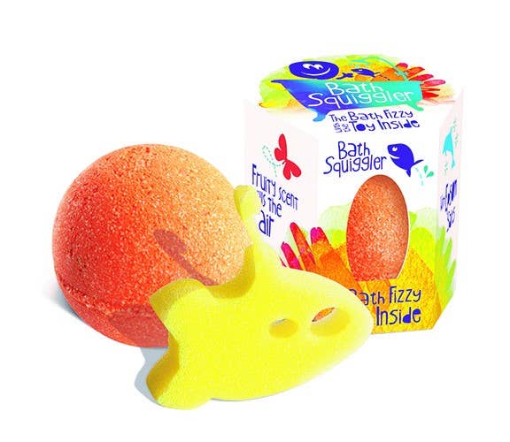 Bath Squiggler bath bombs with toy
