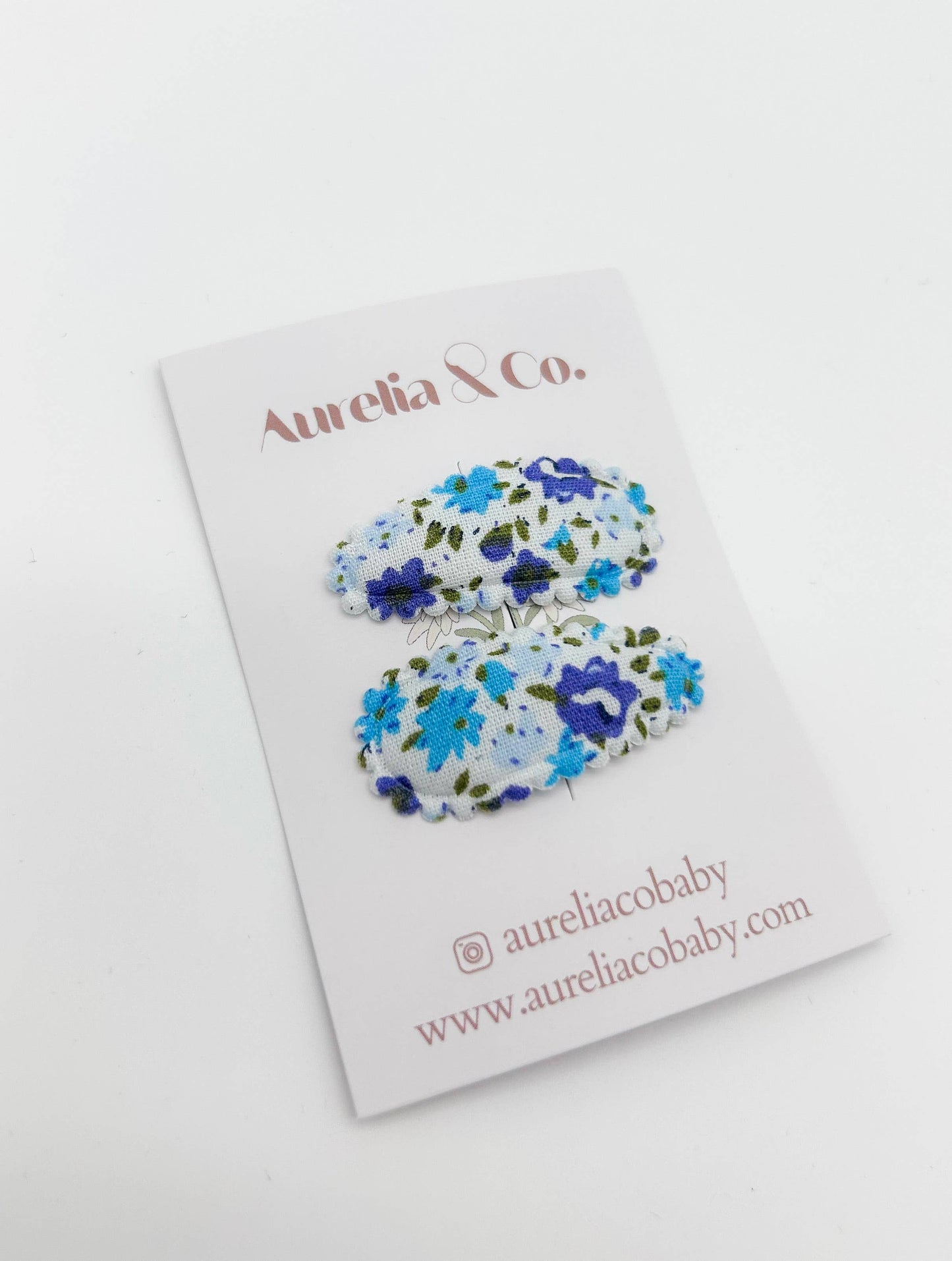 Mini Floral Baby Fabric Hair Barrettes