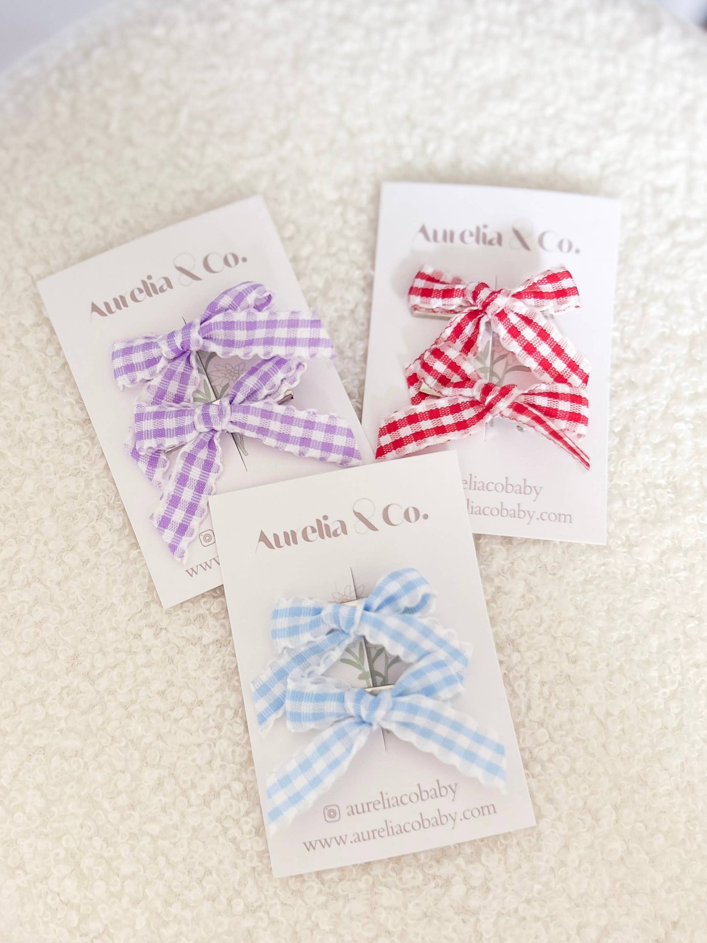 Baby & Children's Mini Plaid Bows