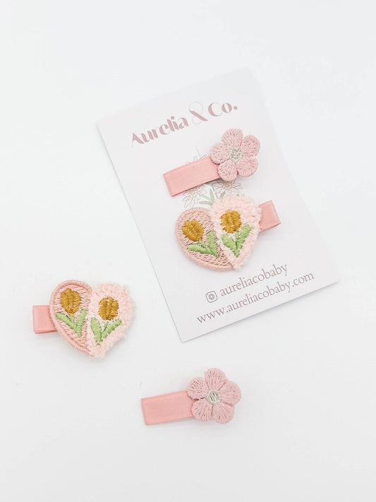 Children's Hair Clip Spring Flower Set