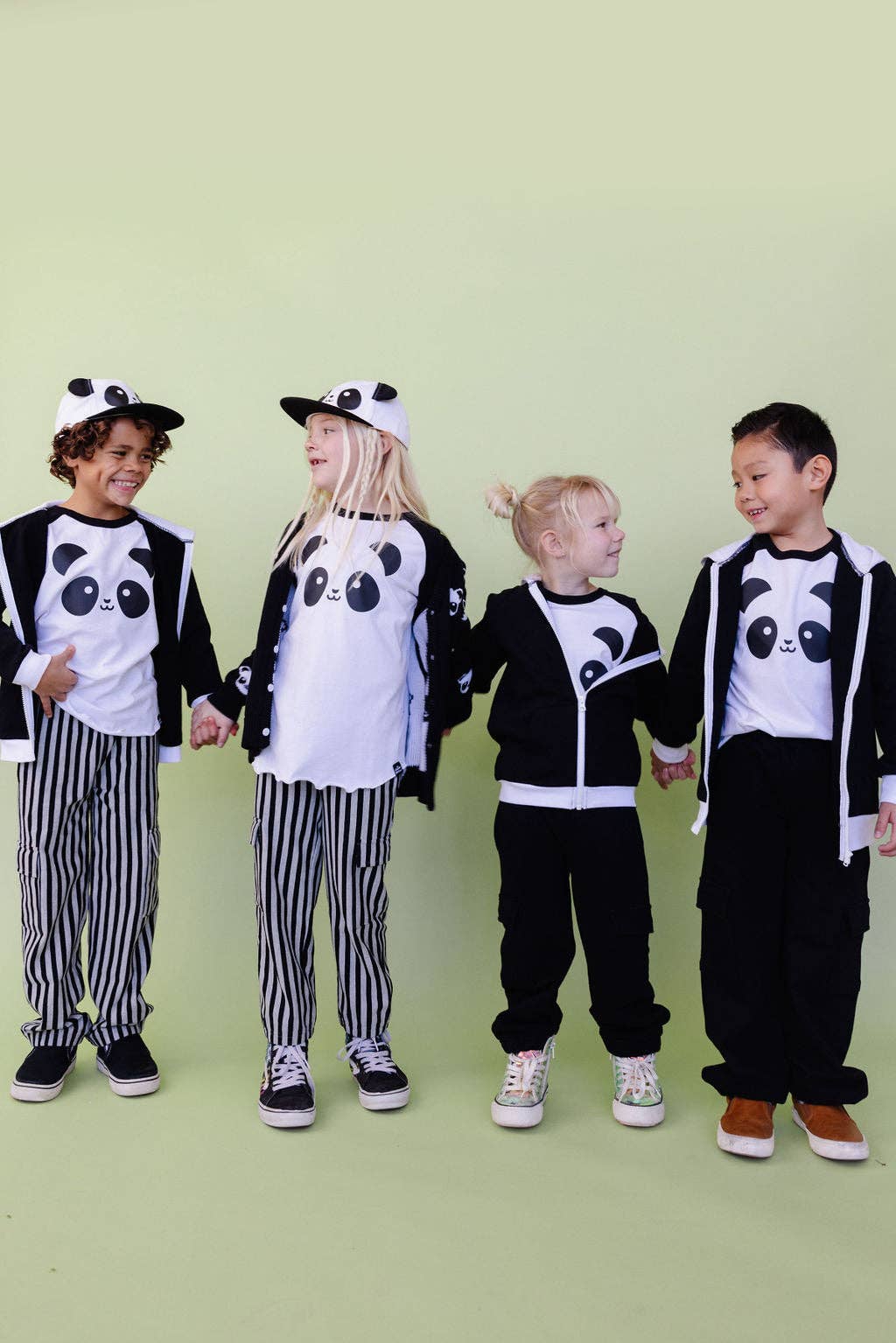 Whistle & Flute Kawaii Panda Flat Brim Cap With Ears