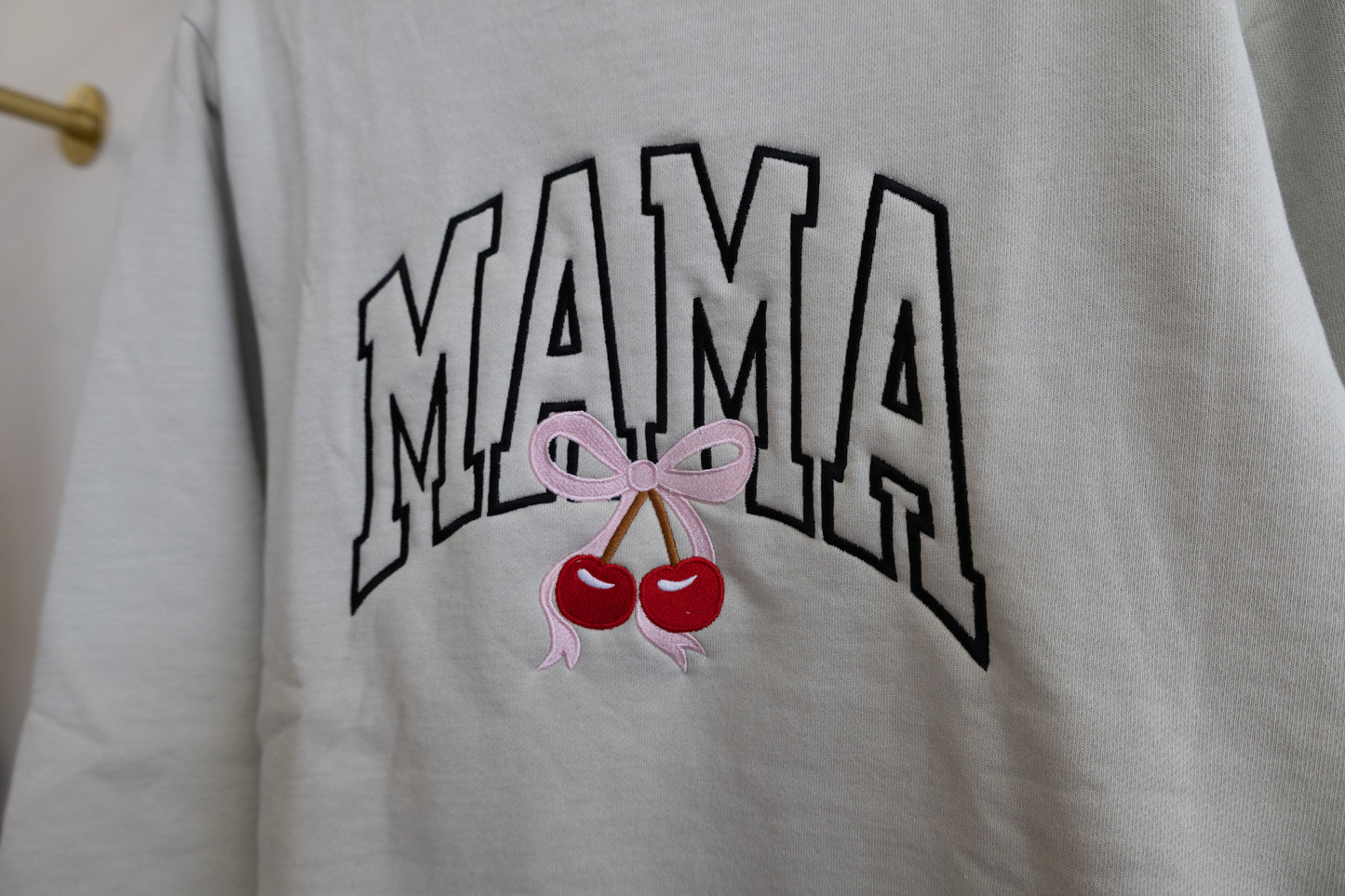 BOBS X LINEN FOR LITTLES MAMA CHERRY CREW