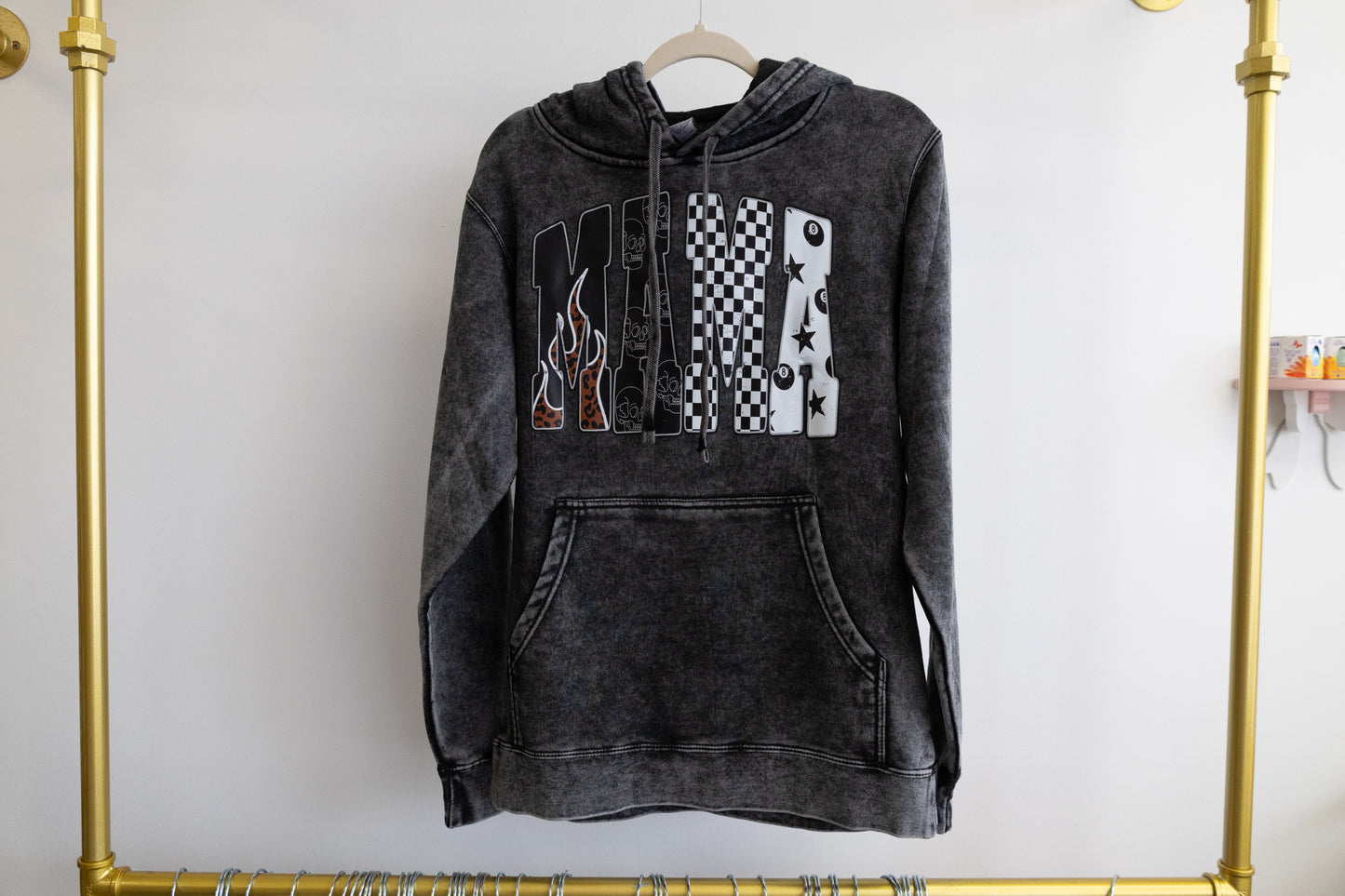 BOBS X LINEN FOR LITTLES ACID WASH MAMA HOODIE