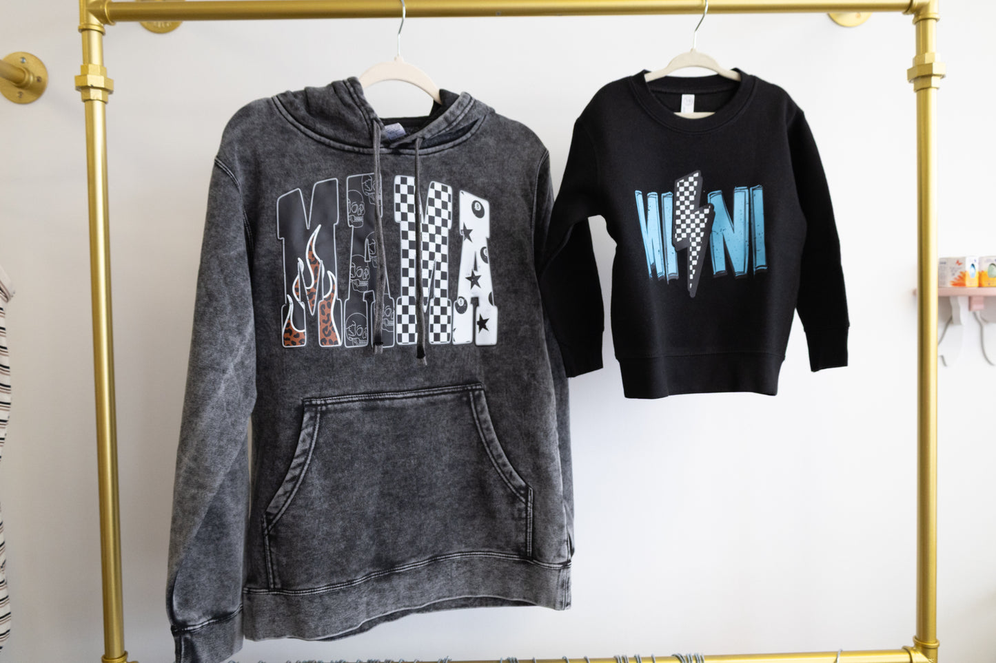 BOBS X LINEN FOR LITTLES ACID WASH MAMA HOODIE