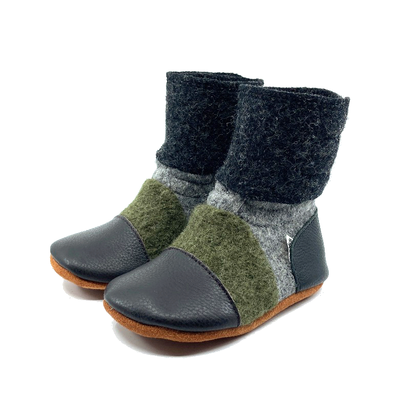 NOOKS Kelp Felted Wool Booties