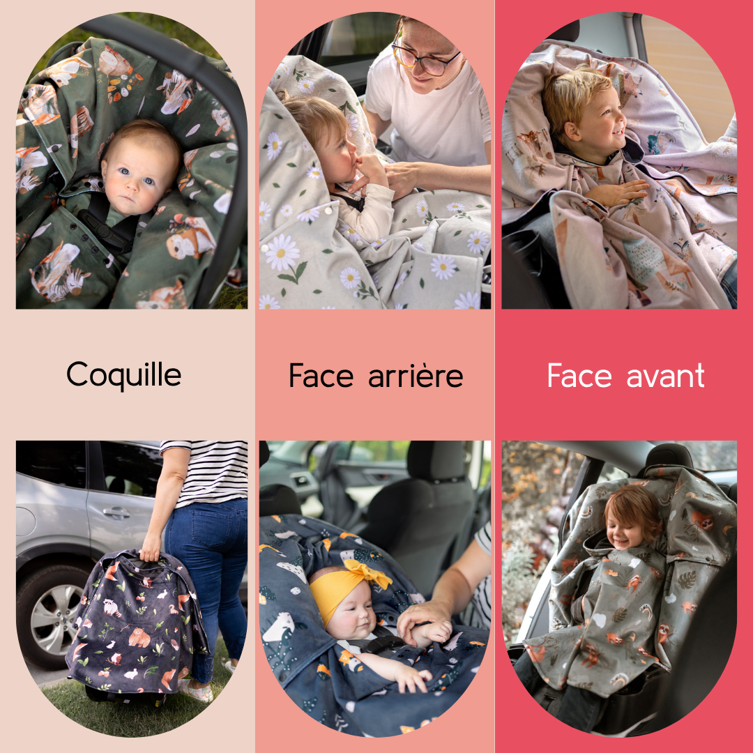 NAULIE MULTI PONCHO CARSEAT COVER, CARSEAT BLANKET ETC