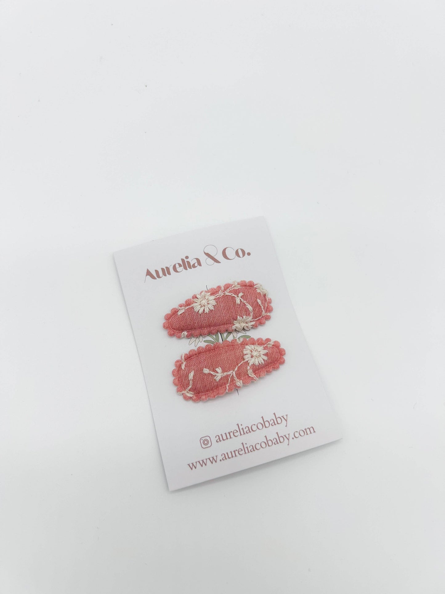 Mini Floral Baby Fabric Hair Barrettes