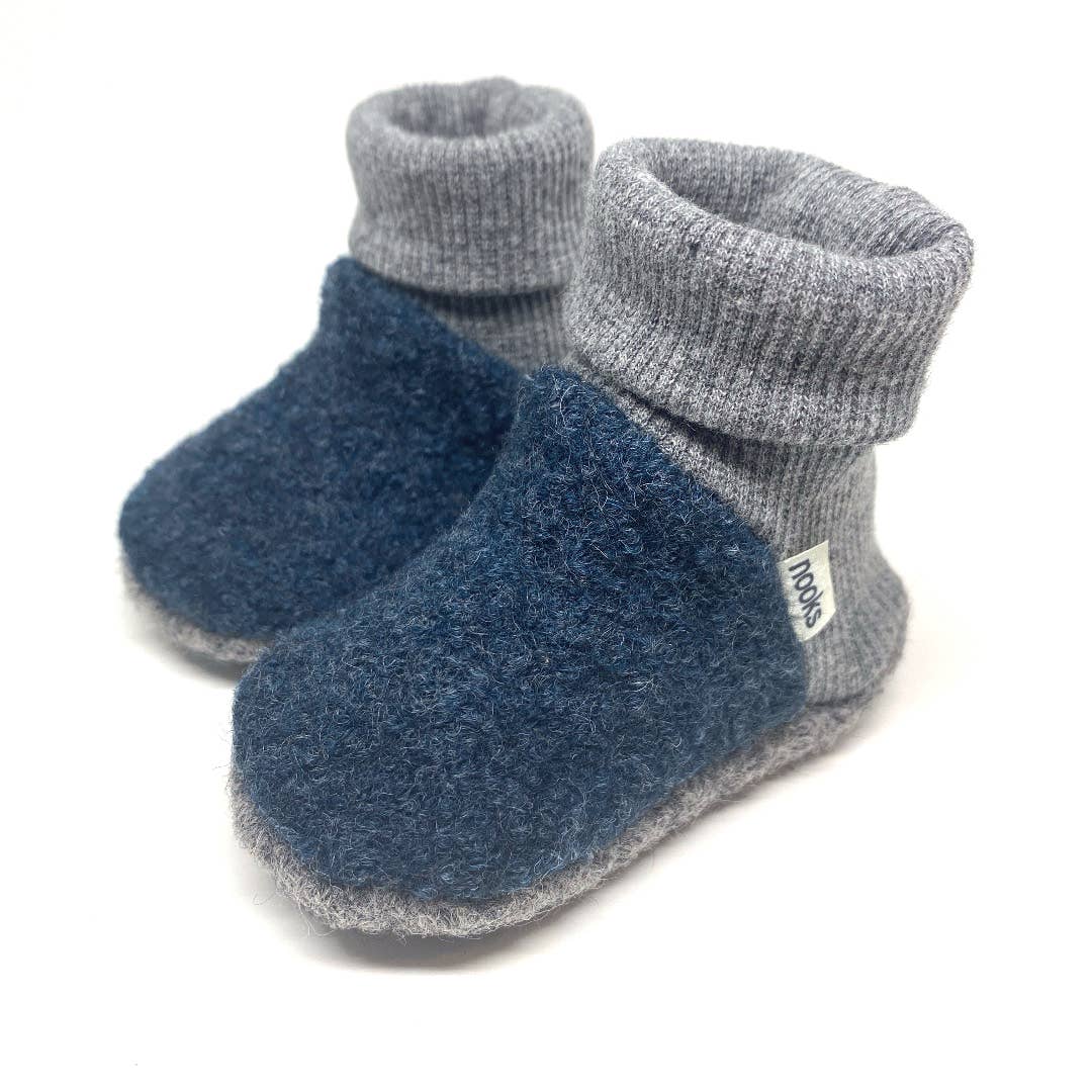 NOOKS  Pre-Walking Soft Wool Booties
