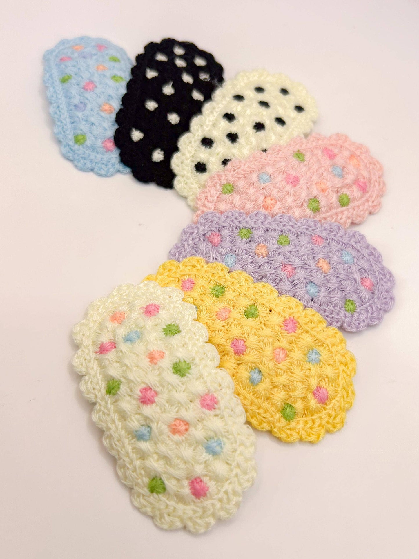 Crochet Hair Barrettes – Colorful & Whimsical Kids' Clips