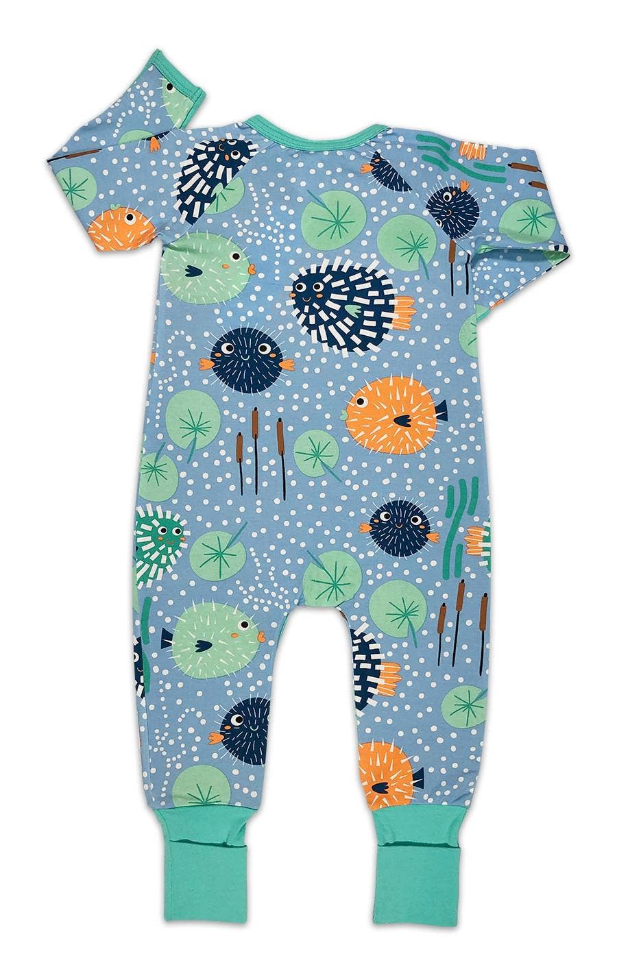 Pufferfish, Blue Baby Pajamas