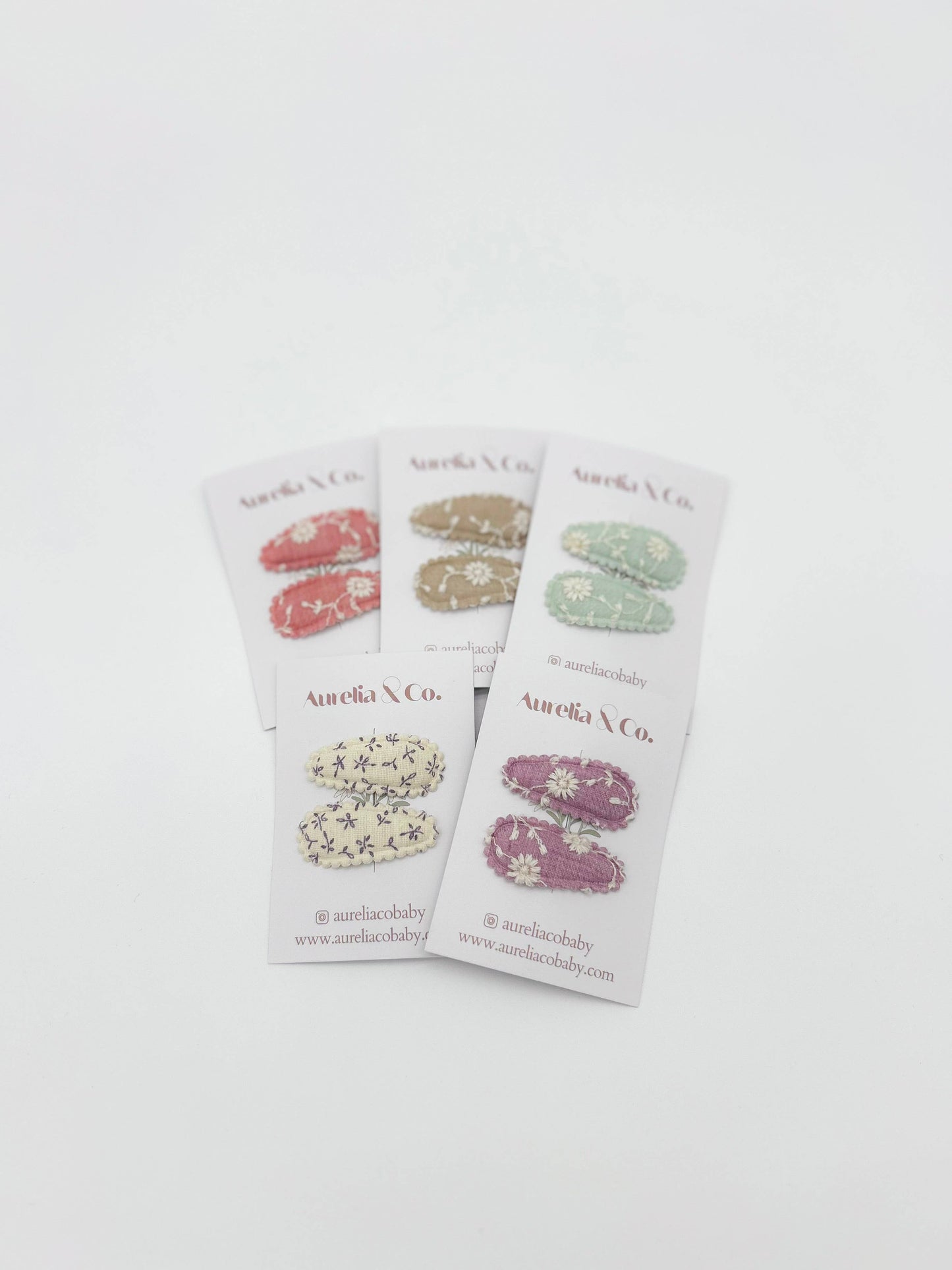 Mini Floral Baby Fabric Hair Barrettes